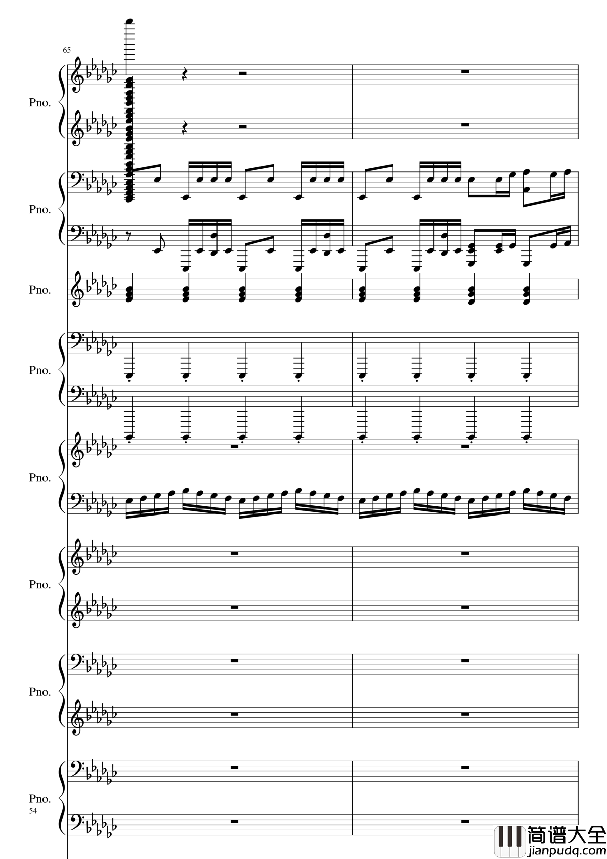 Bad_Apple!!!钢琴谱_黑化