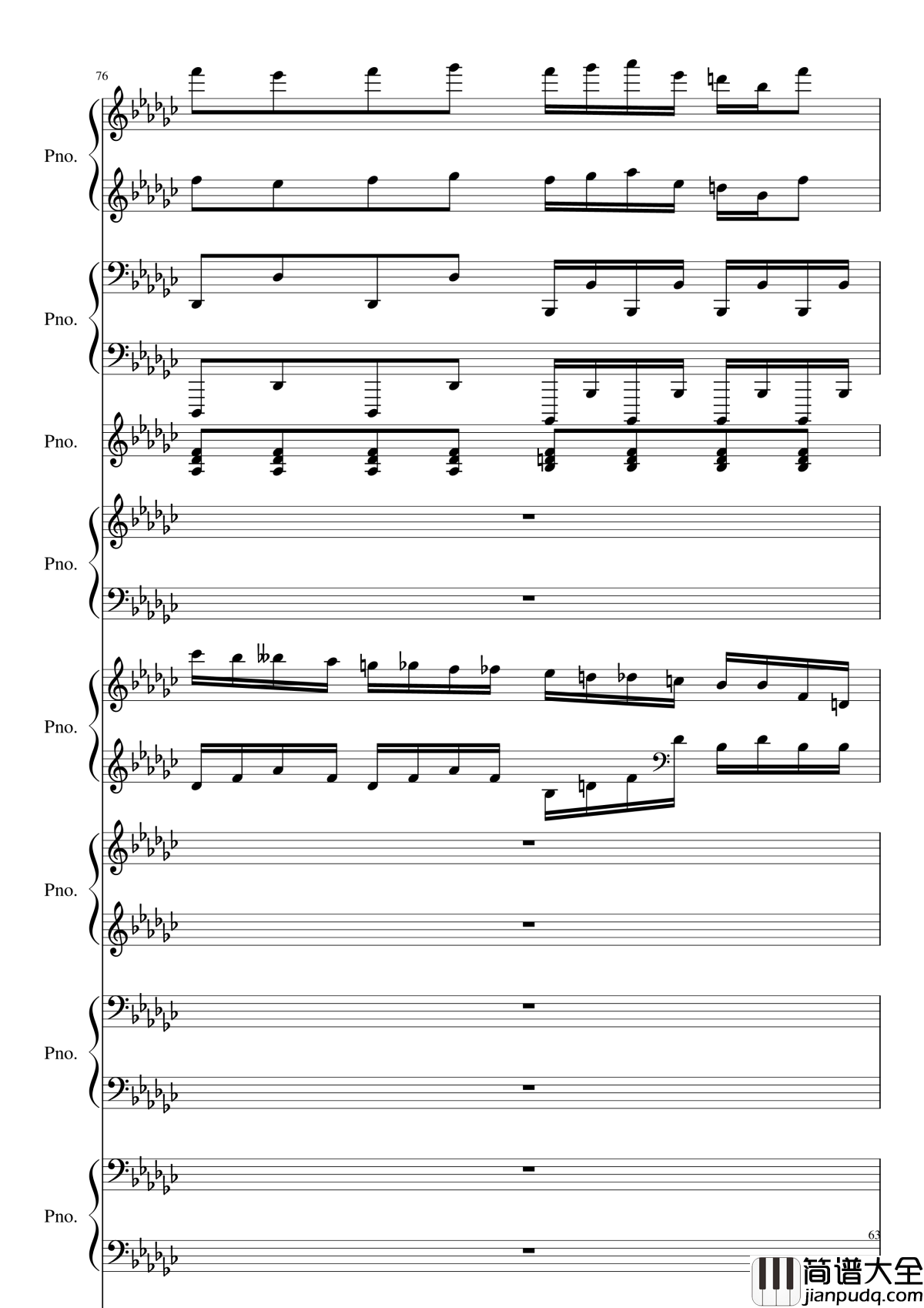 Bad_Apple!!!钢琴谱_黑化