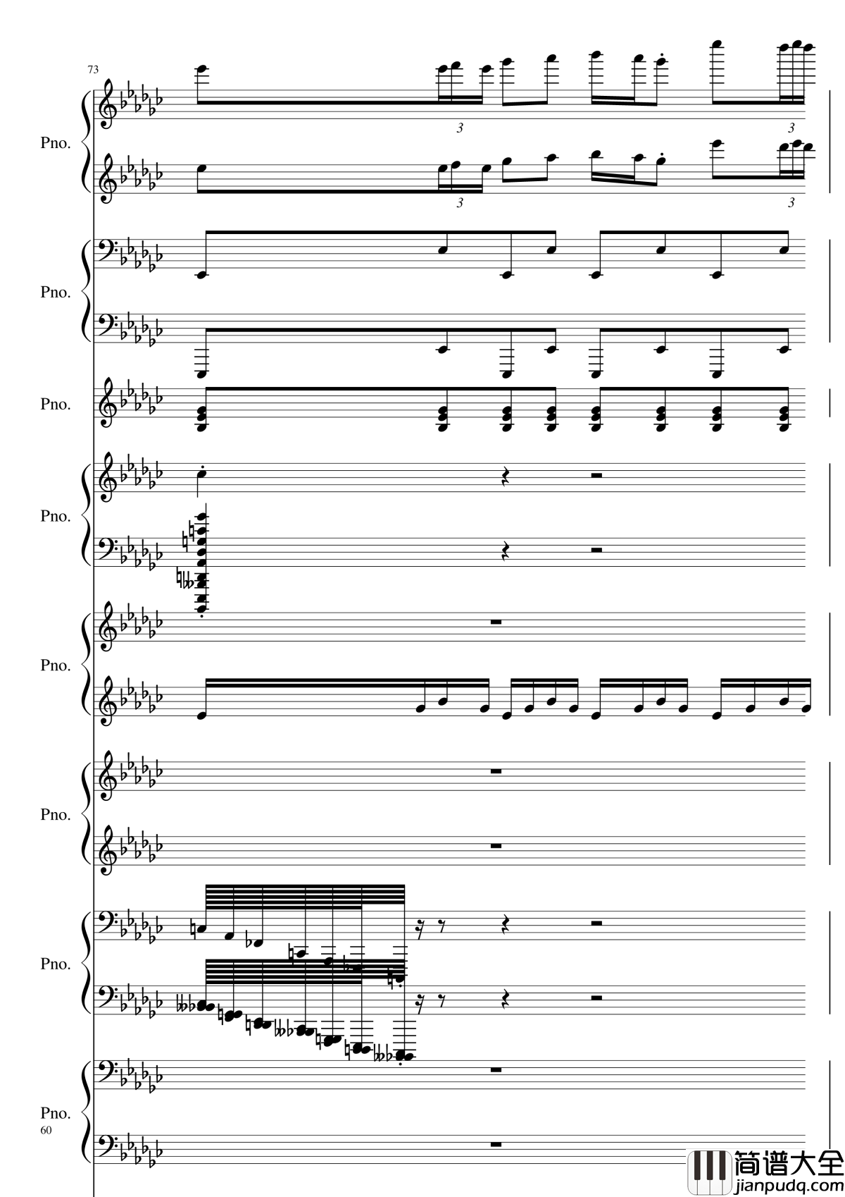 Bad_Apple!!!钢琴谱_黑化