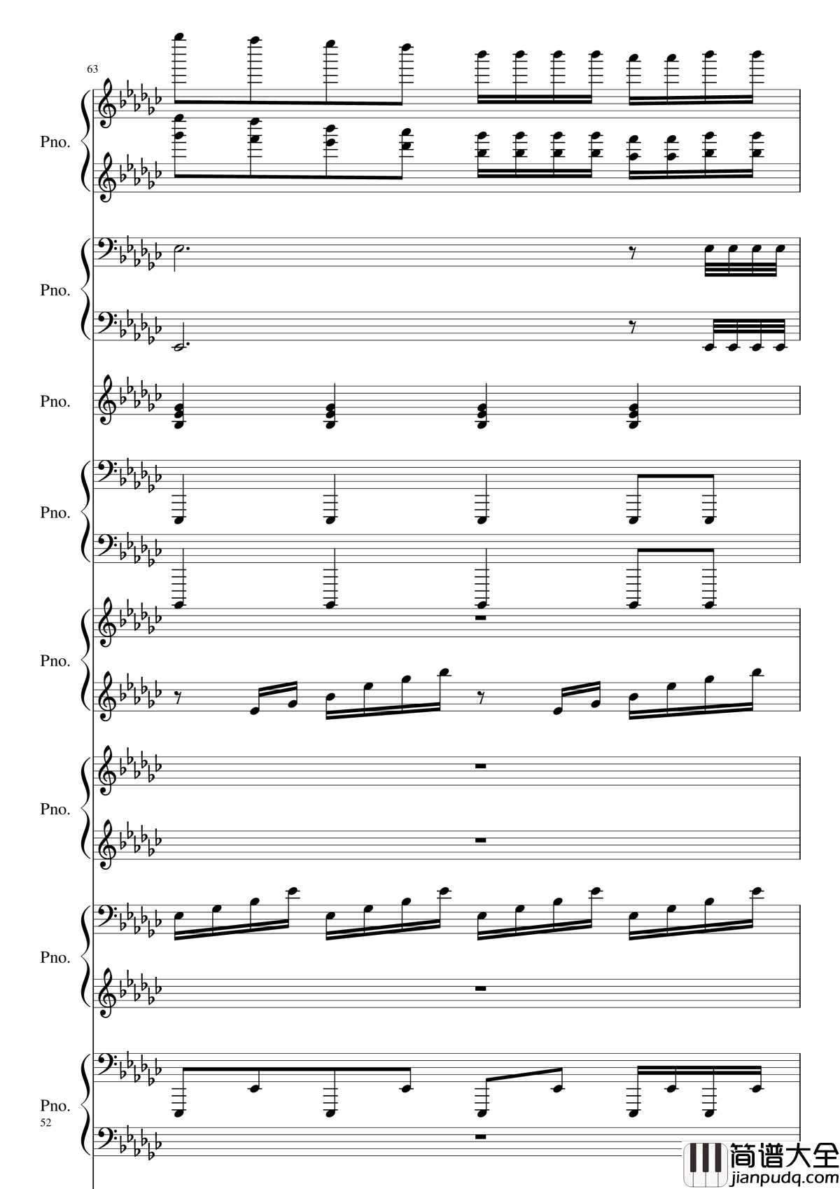 Bad_Apple!!!钢琴谱_黑化