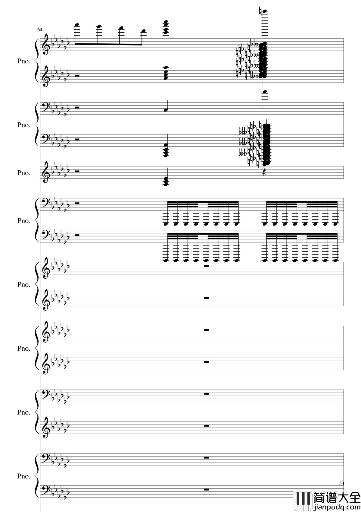 Bad_Apple!!!钢琴谱_黑化