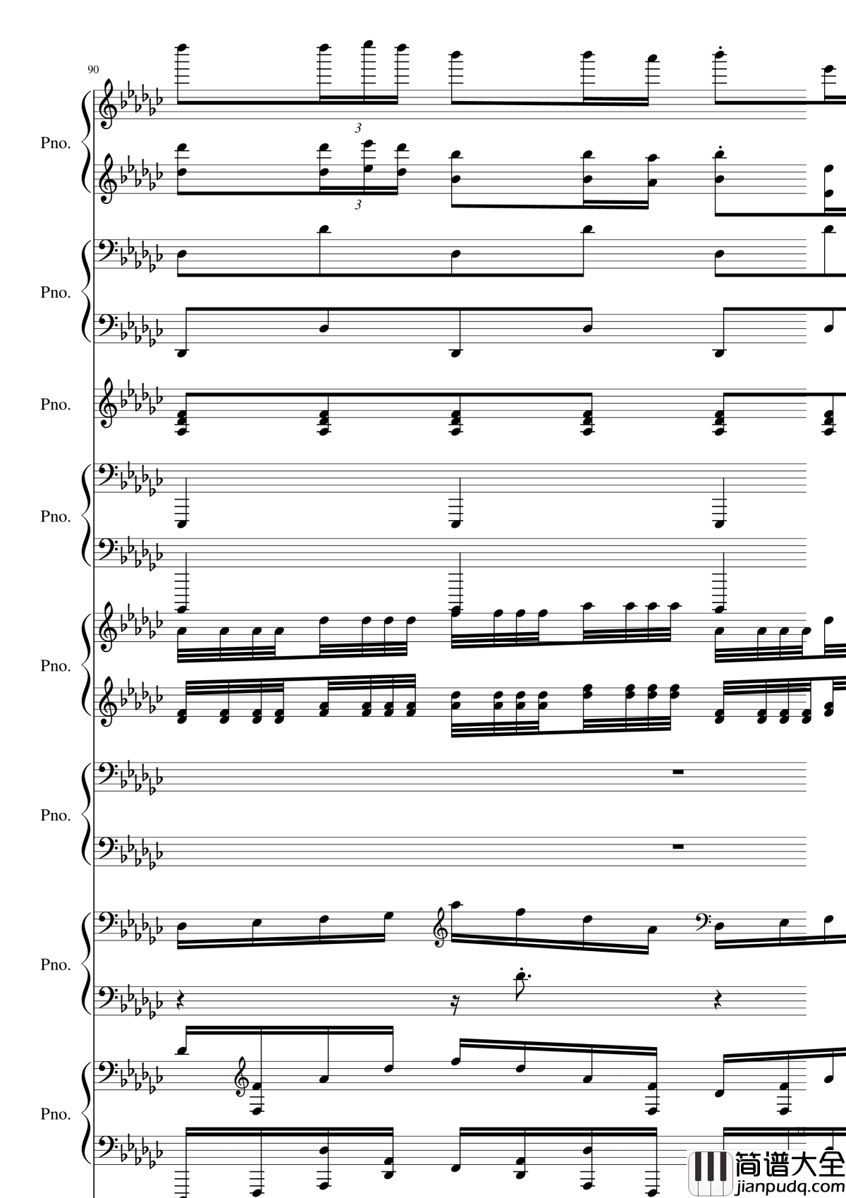 Bad_Apple!!!钢琴谱_黑化