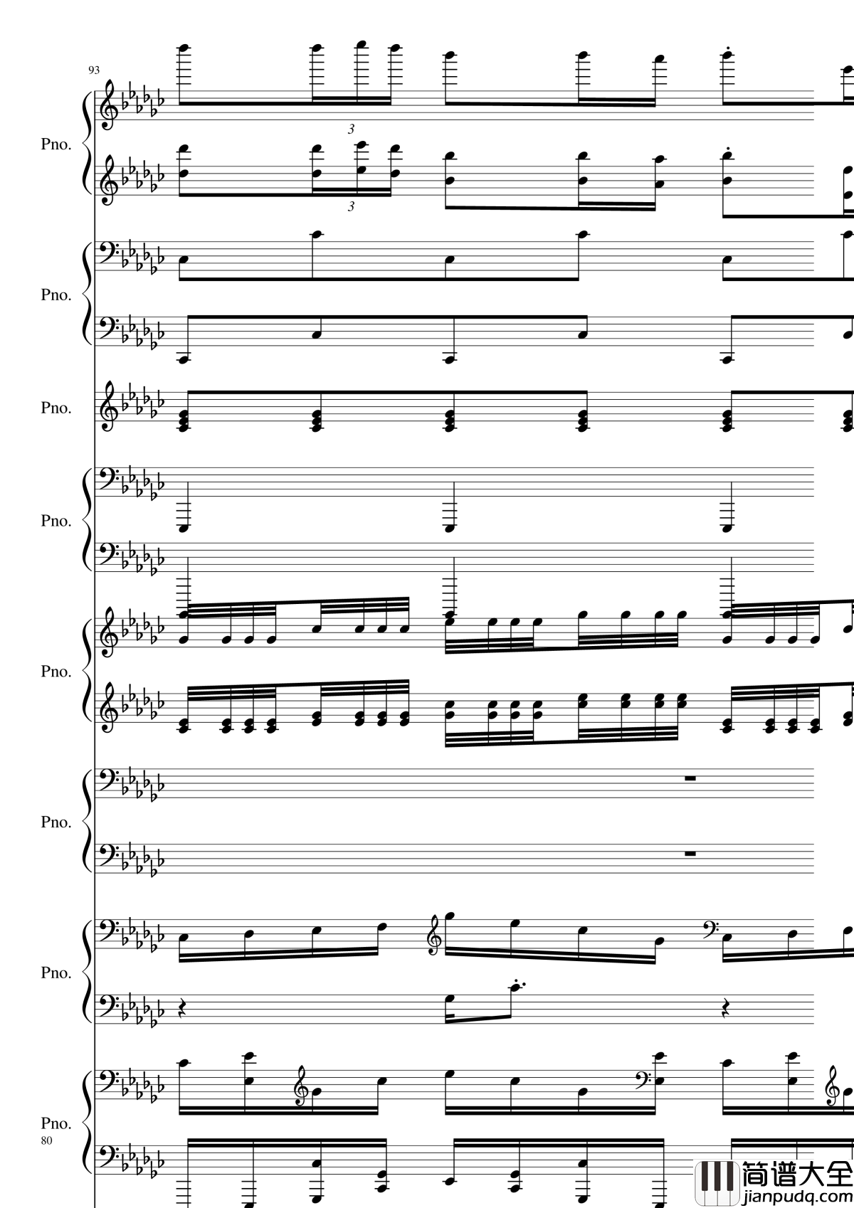 Bad_Apple!!!钢琴谱_黑化