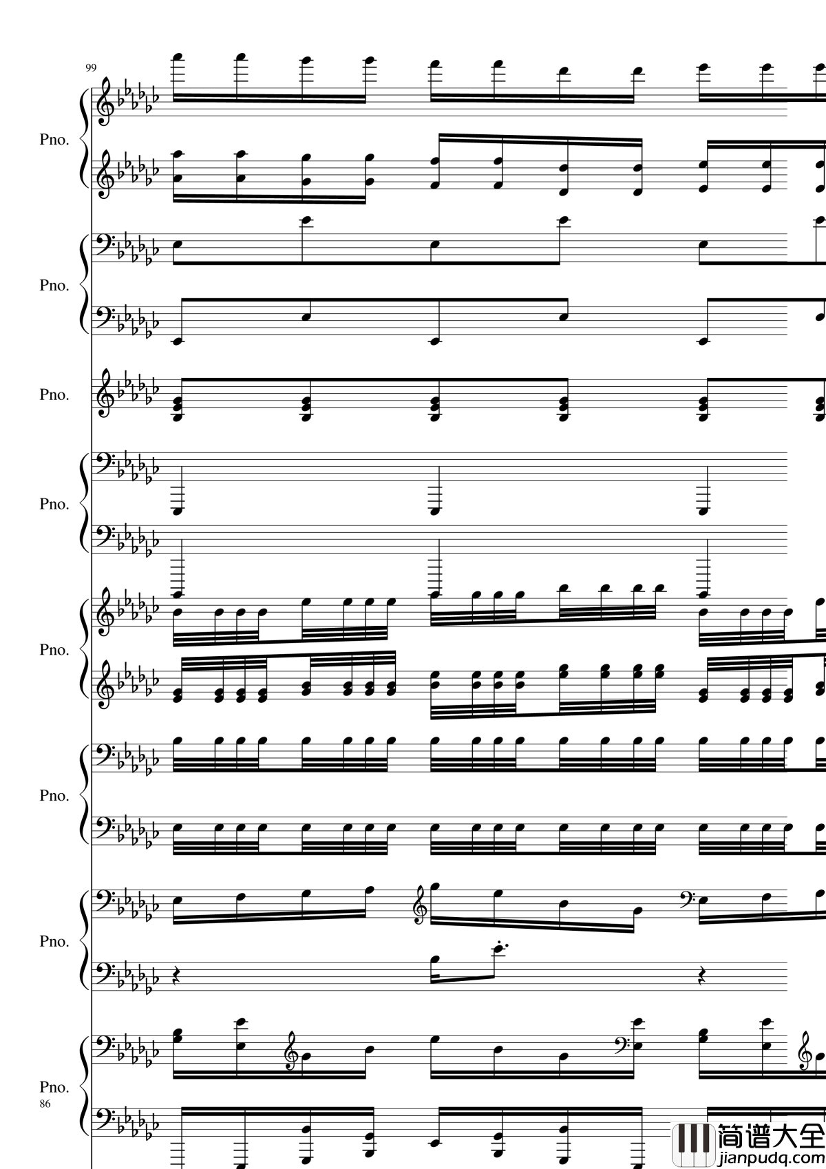 Bad_Apple!!!钢琴谱_黑化