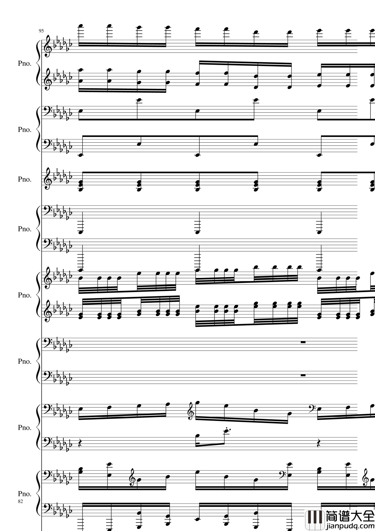 Bad_Apple!!!钢琴谱_黑化