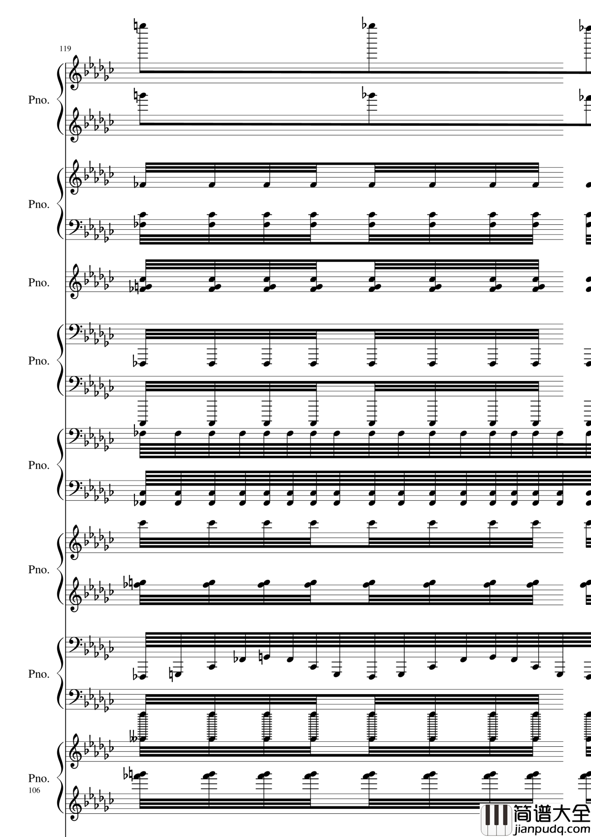 Bad_Apple!!!钢琴谱_黑化