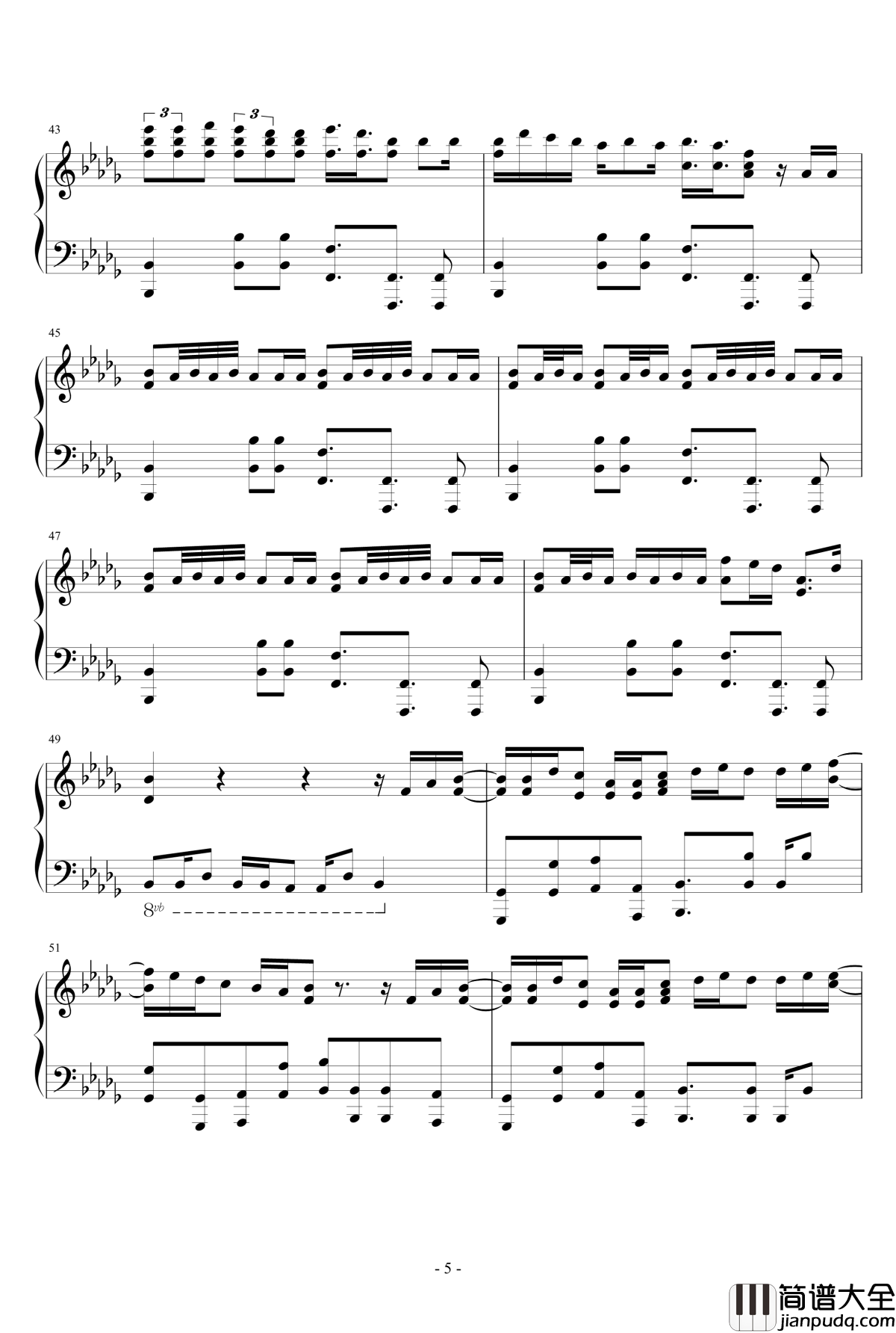 砂之惑星钢琴谱_初音未来