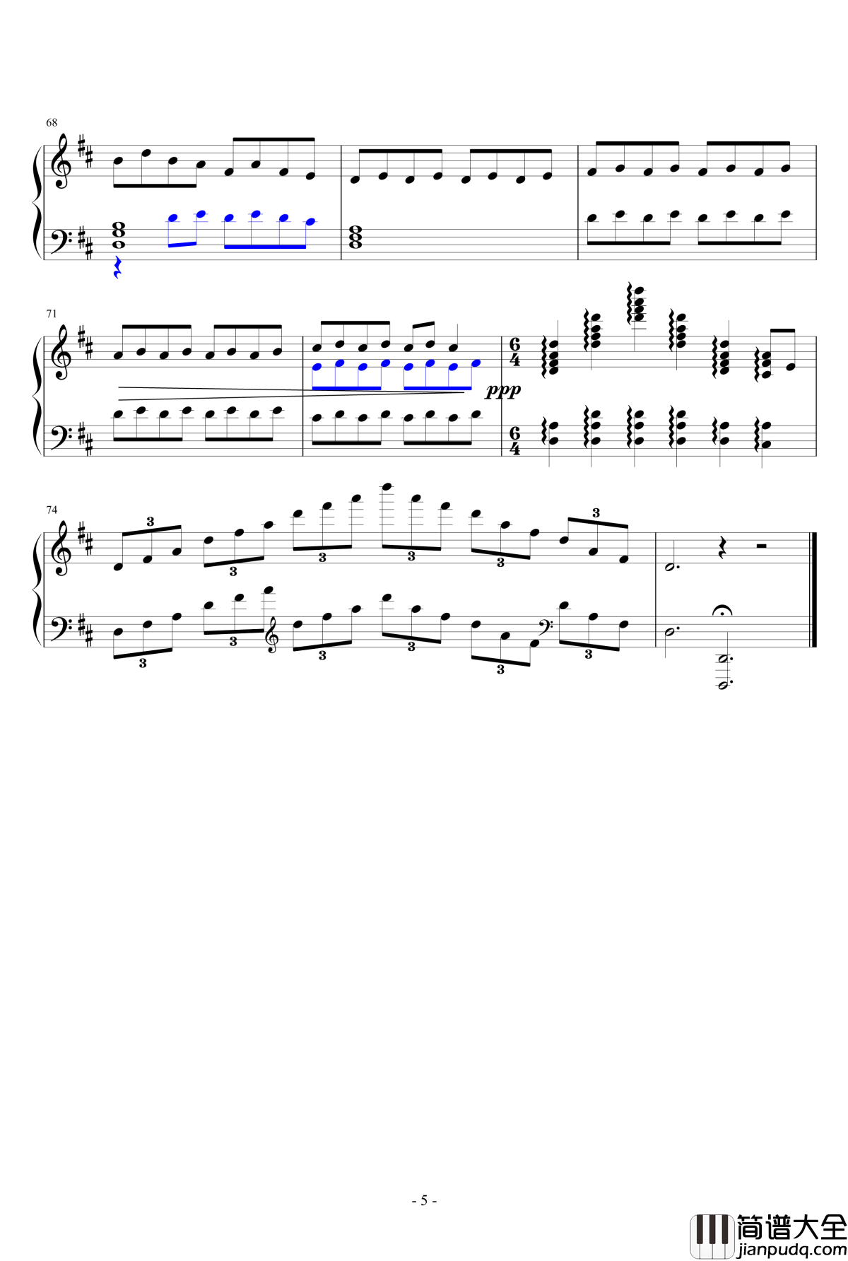 蝶钢琴谱_王者之喆