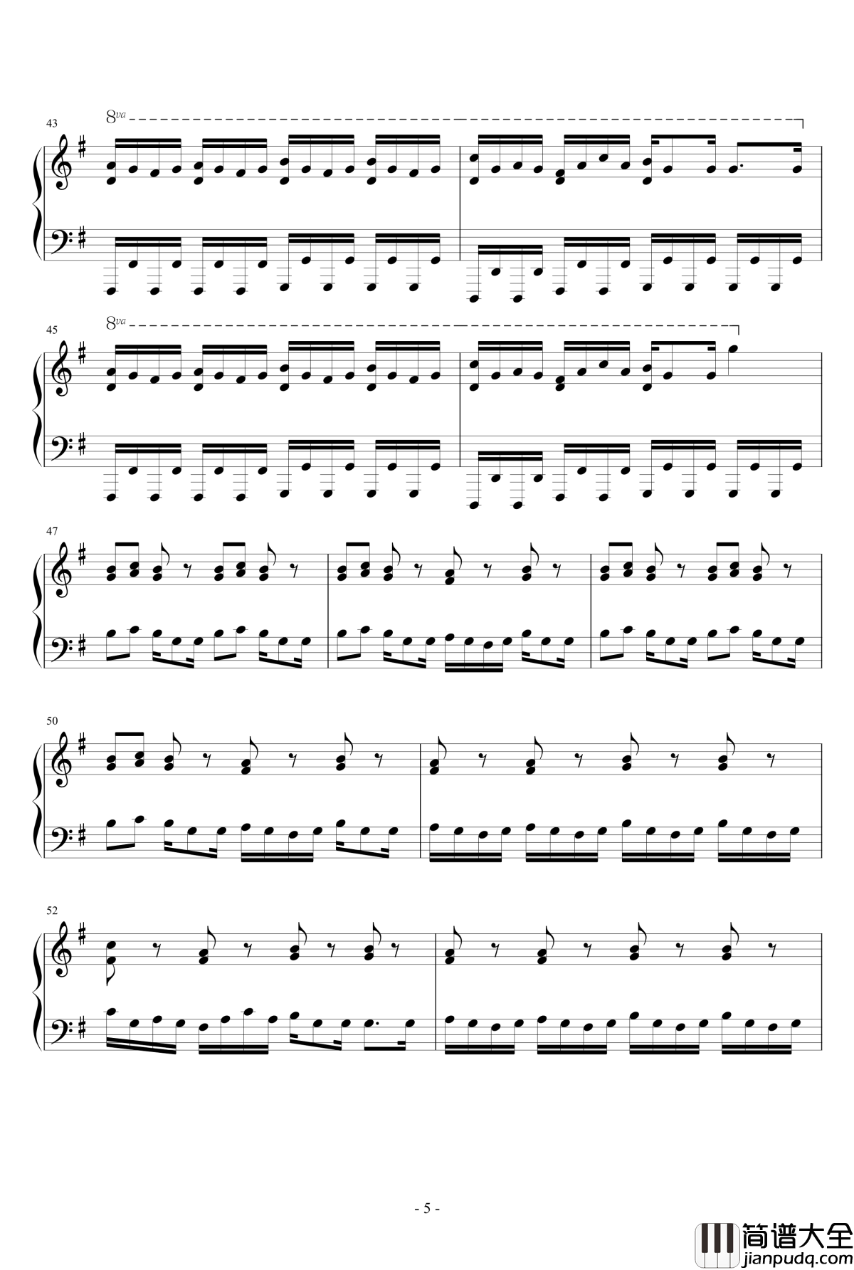 The_Road_to_Glennaan钢琴谱_星座物语