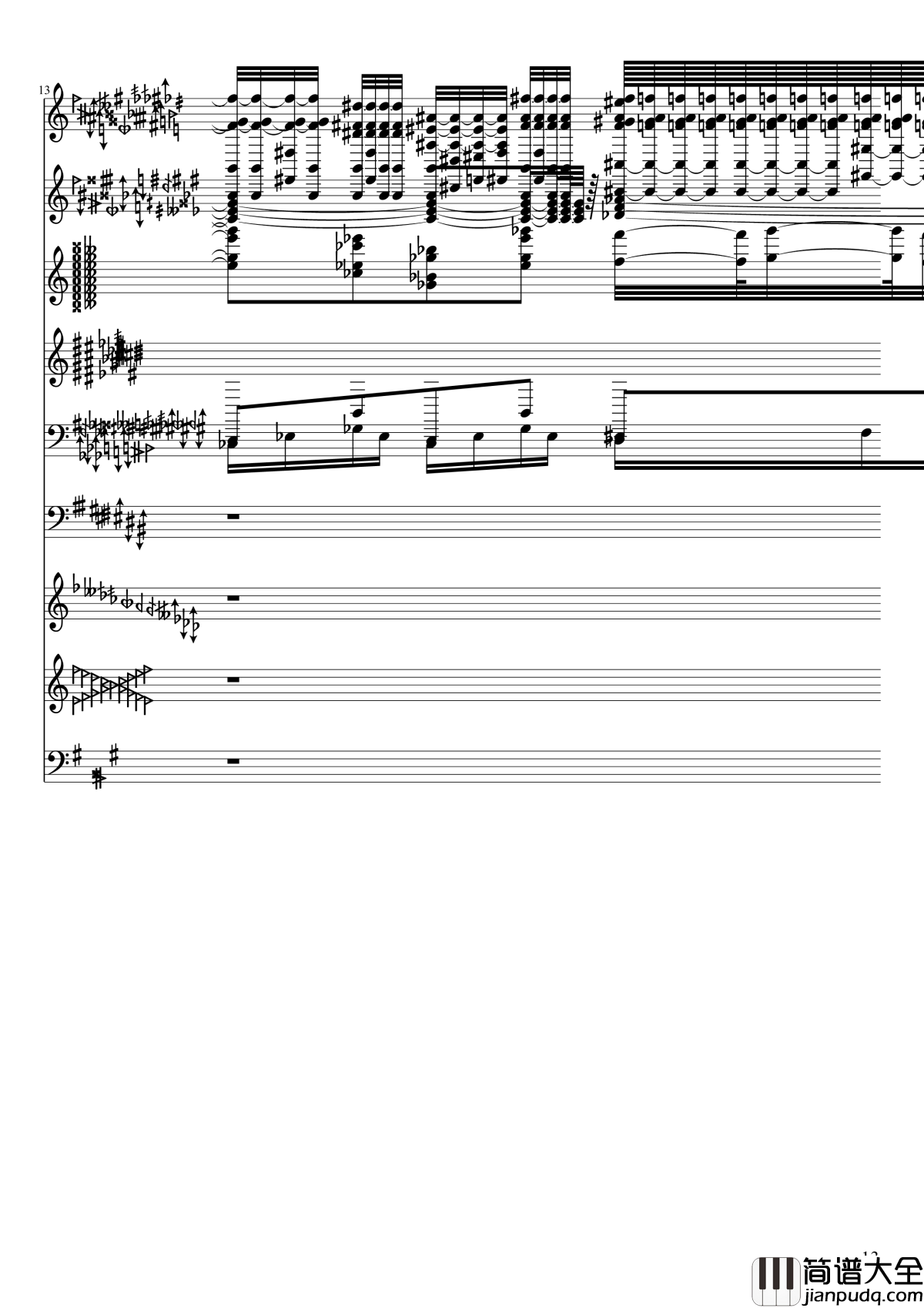 亡灵幻想钢琴谱_黑化_II_东方妖妖梦