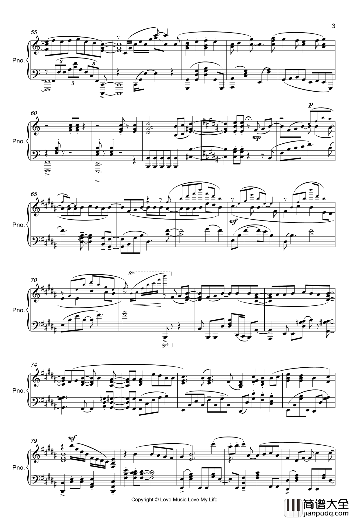 OP3_ゲッタバソバソ钢琴谱_精灵宝可梦XY_口袋妖怪