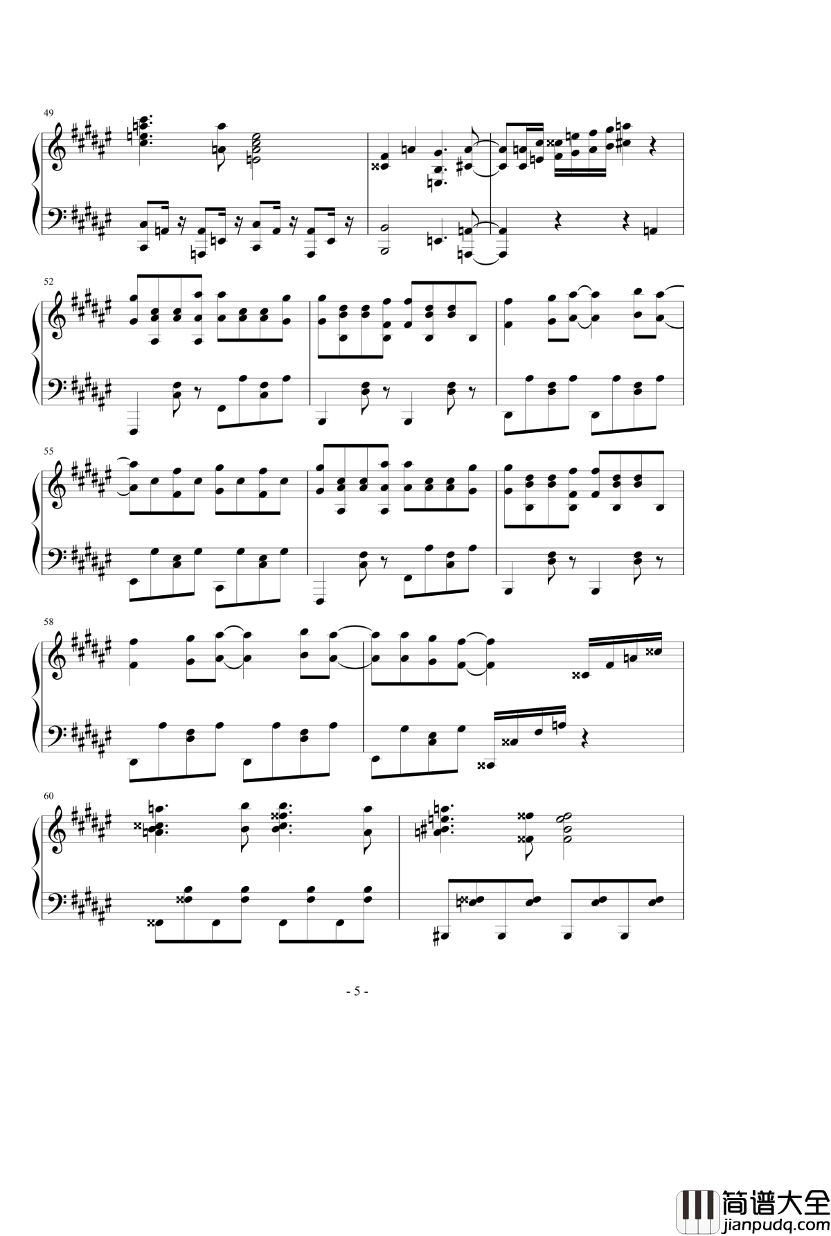 まっしろわーるど[未確認で進行形ED]钢琴谱_Animenz