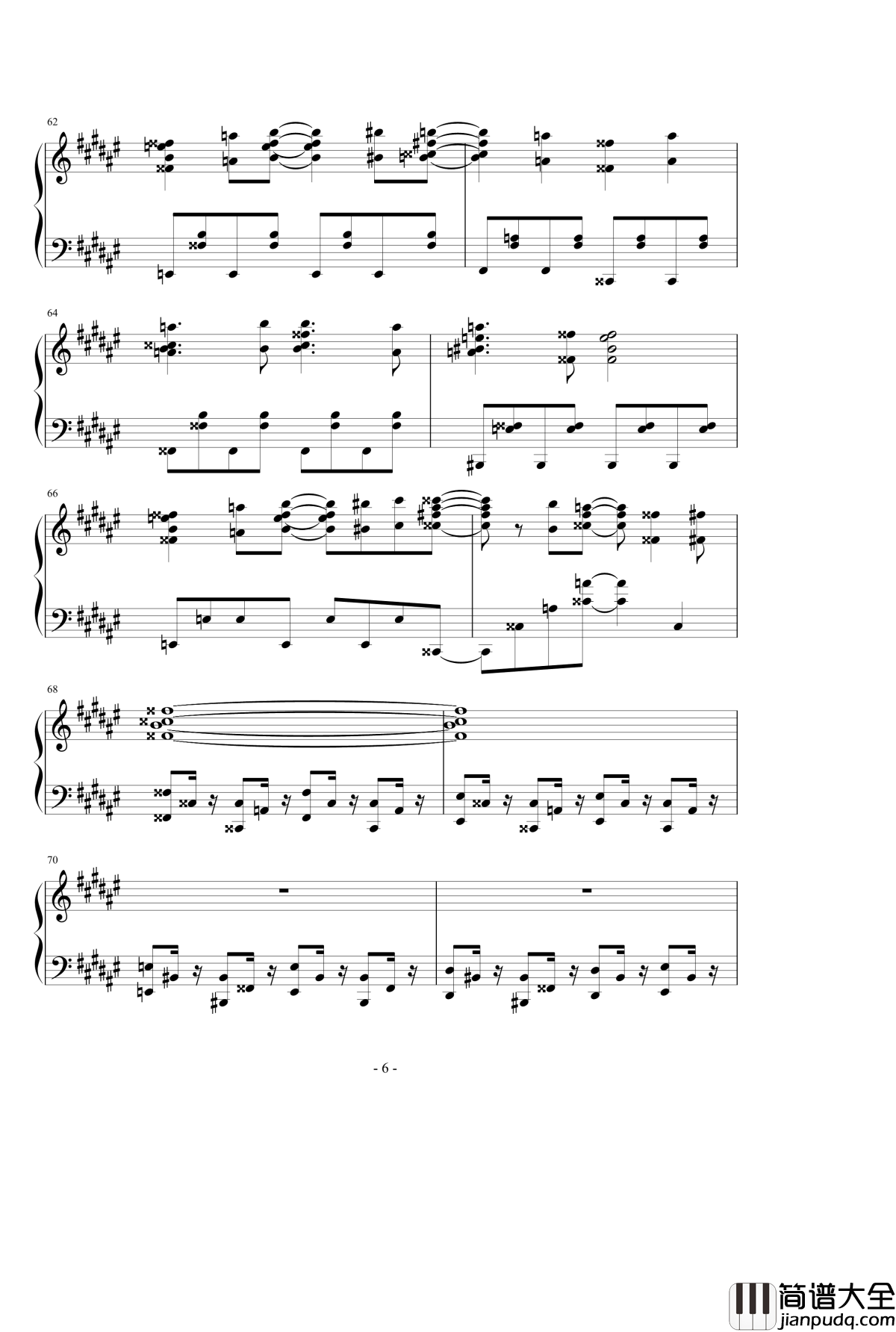 まっしろわーるど[未確認で進行形ED]钢琴谱_Animenz