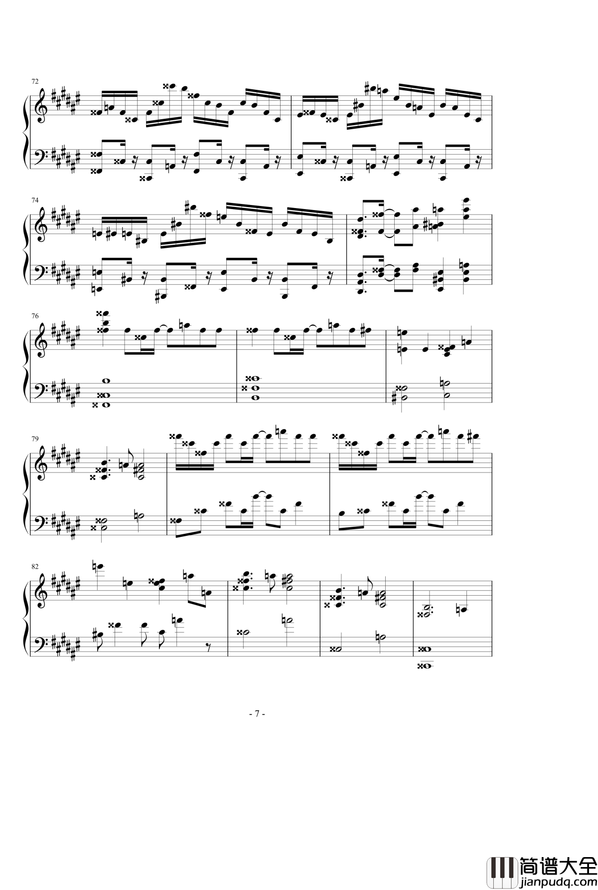 まっしろわーるど[未確認で進行形ED]钢琴谱_Animenz