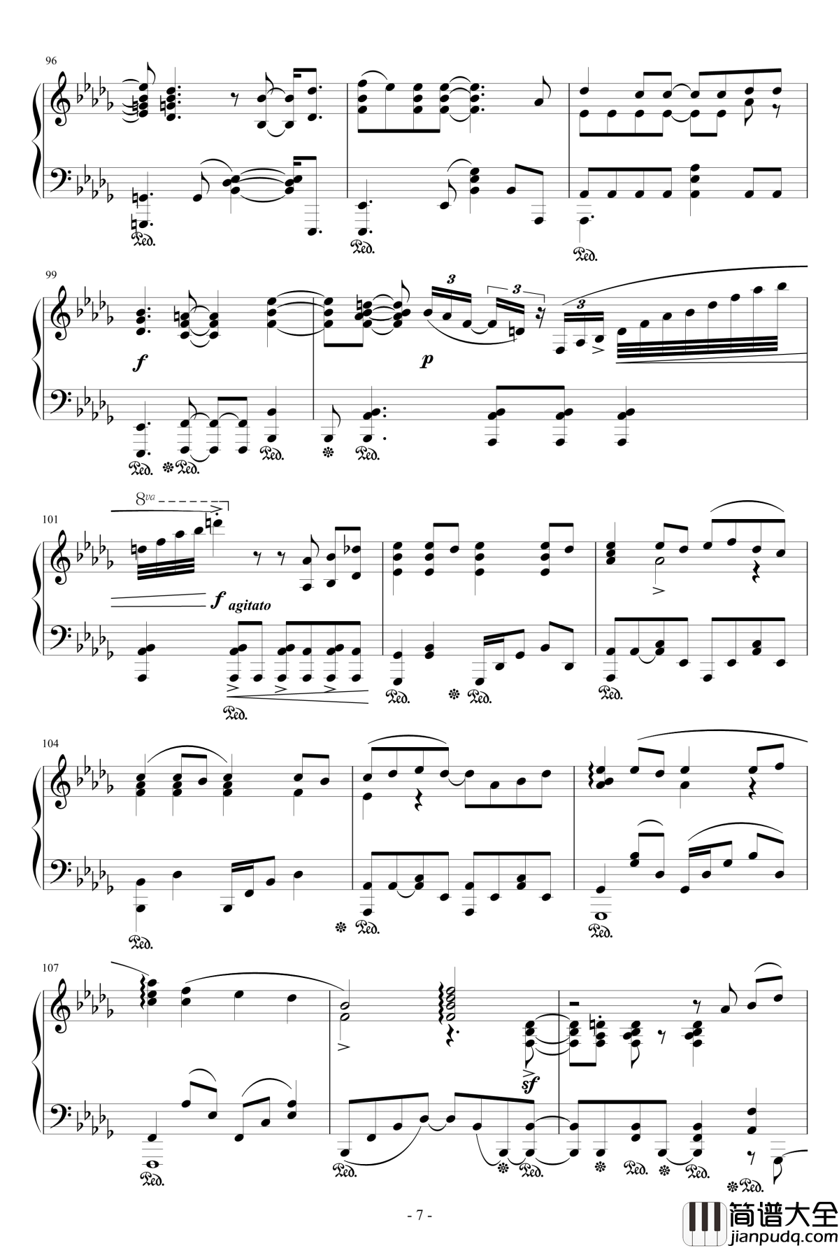 马赛克的碎片钢琴谱_触手猴