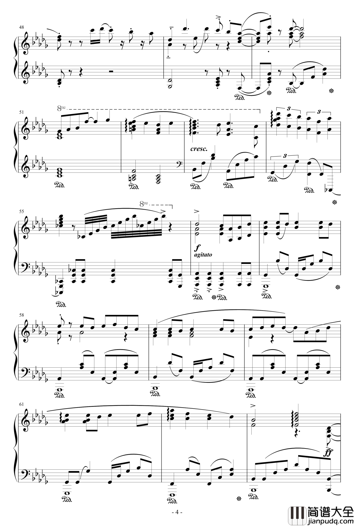 马赛克的碎片钢琴谱_触手猴