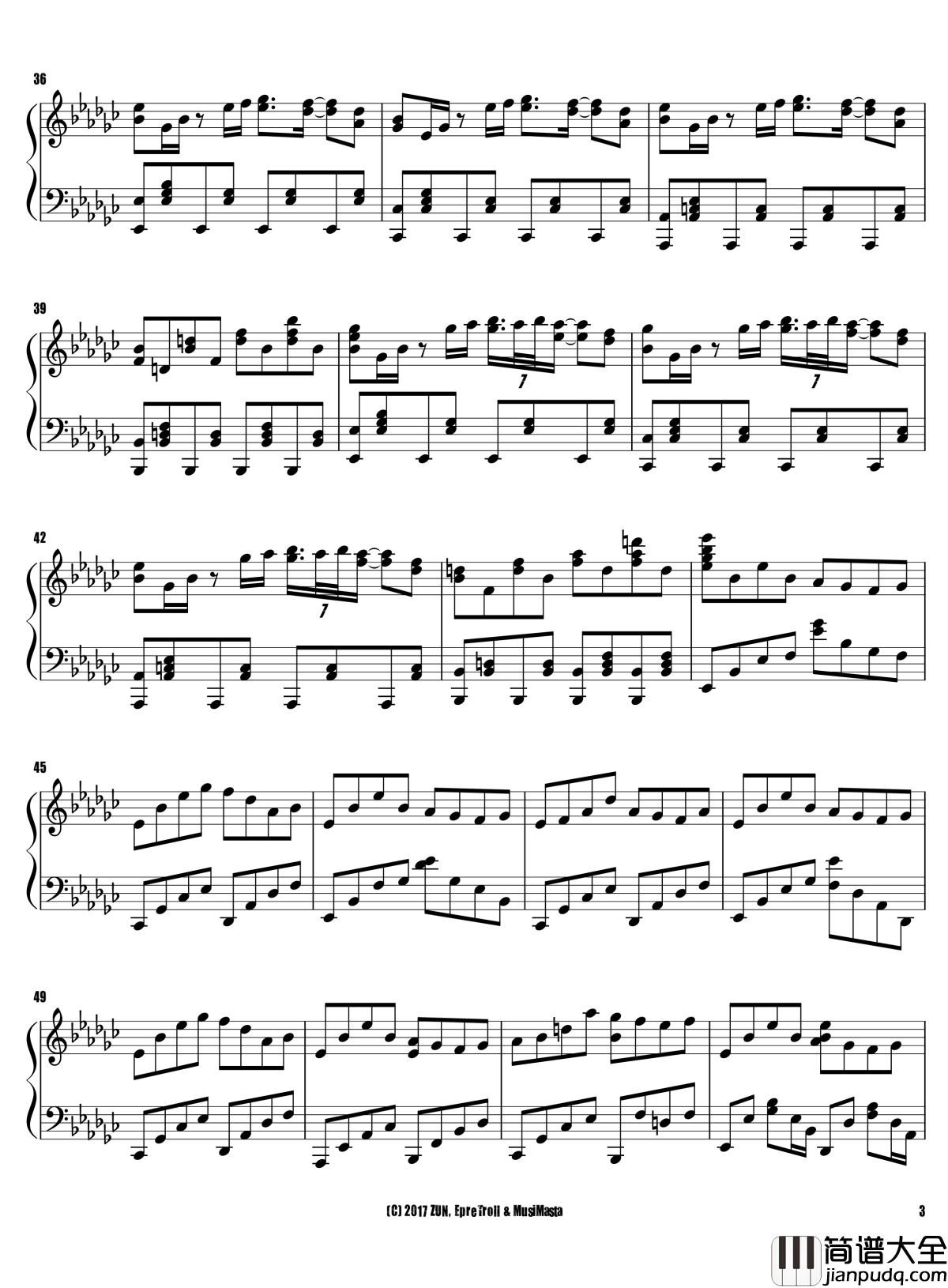 成对的神兽钢琴谱_东方天空璋