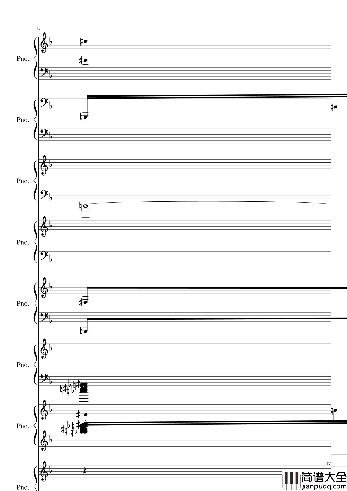 证实钢琴谱_黑化