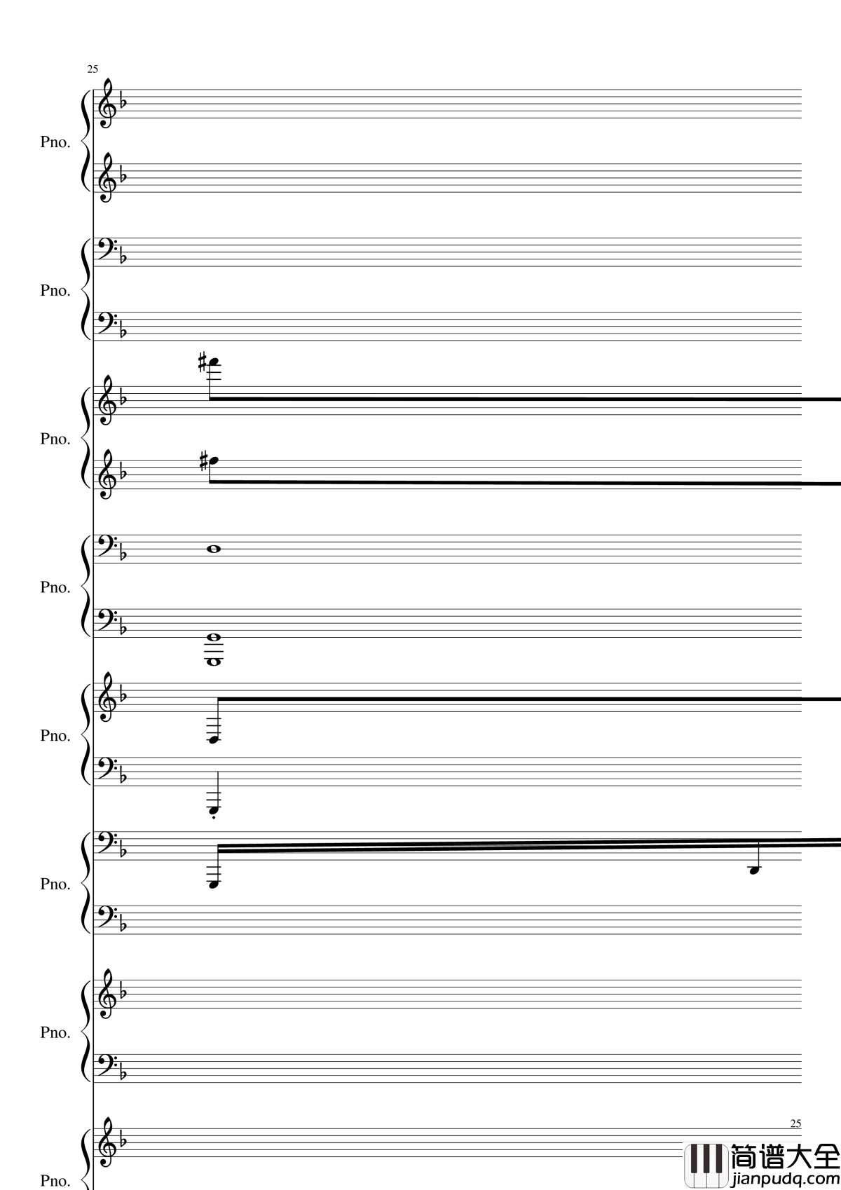 证实钢琴谱_黑化