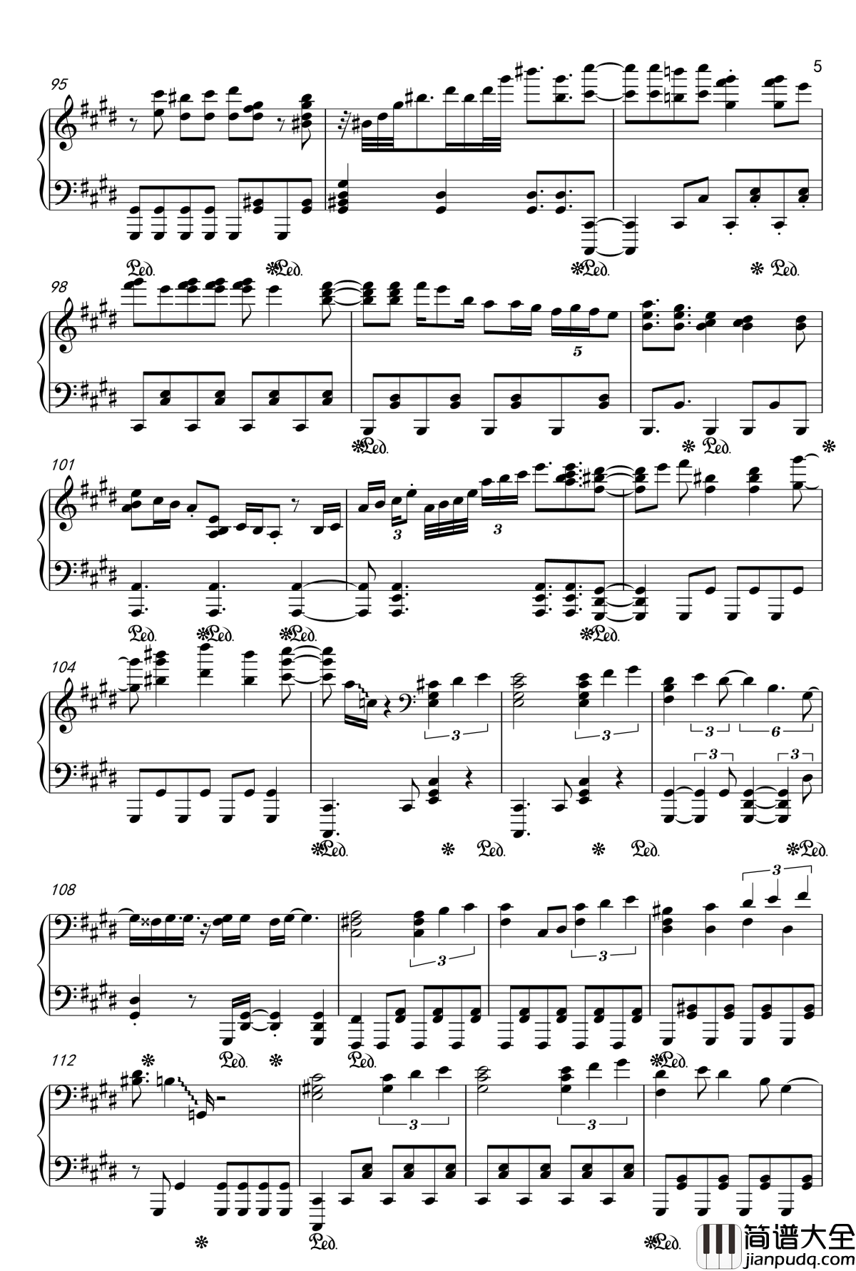 信仰は儚き人間の為に钢琴谱_东方project_触手猴_【幻想游戯＜激＞】