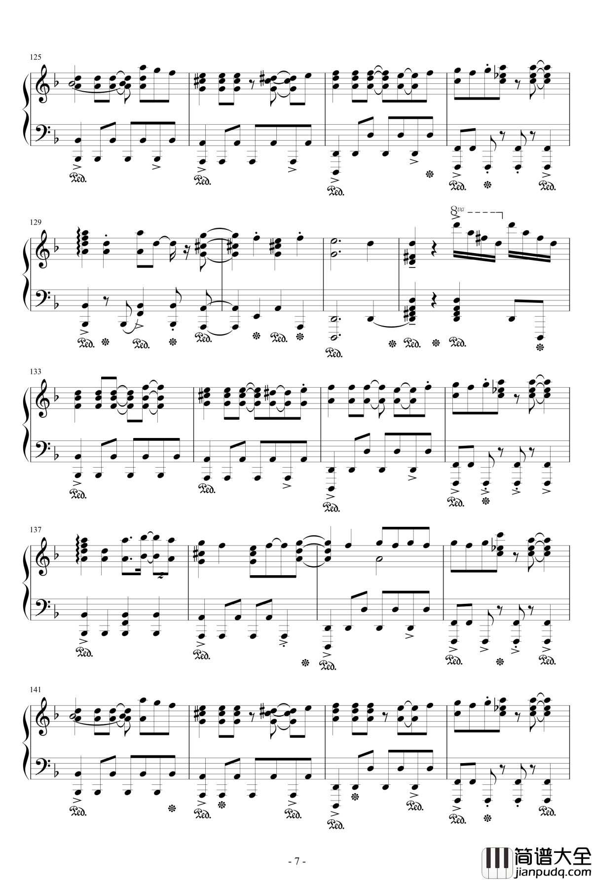 金剛钢琴谱_触手猴