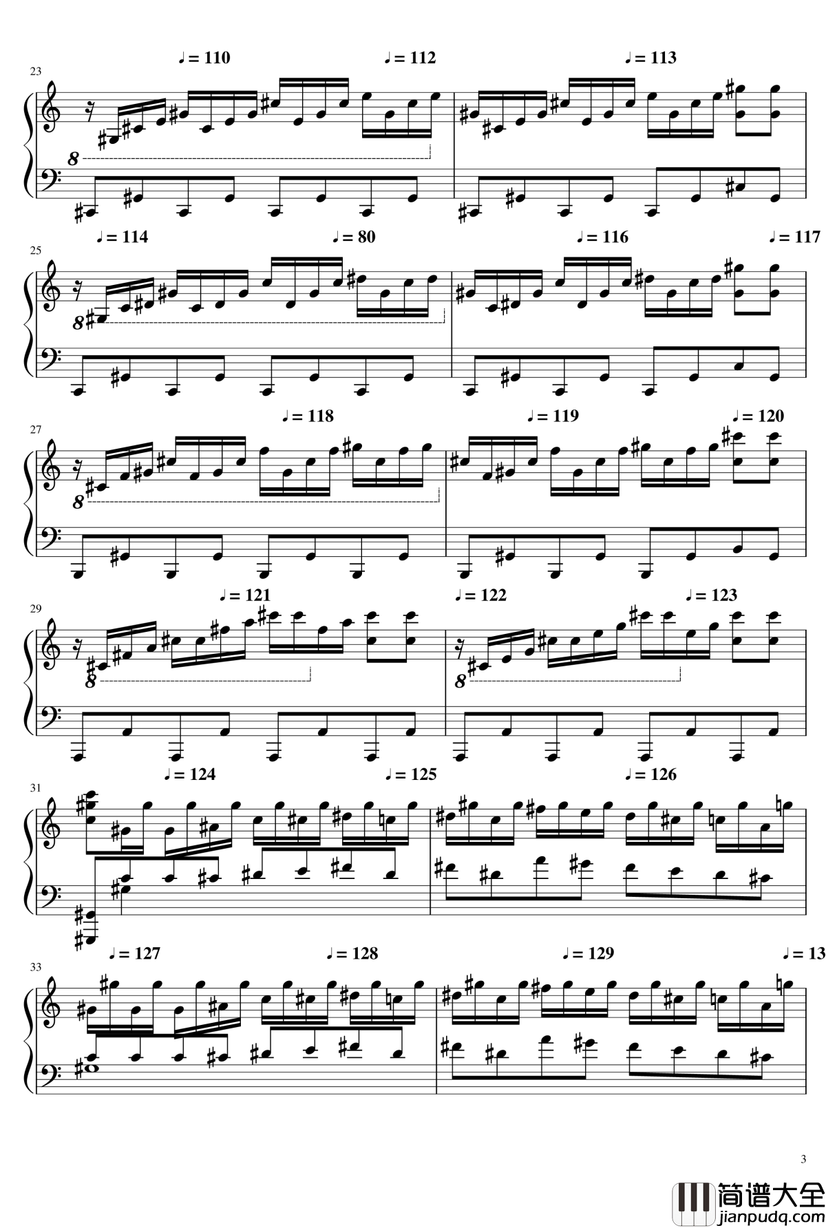 高手赛钢琴谱_钢琴块2