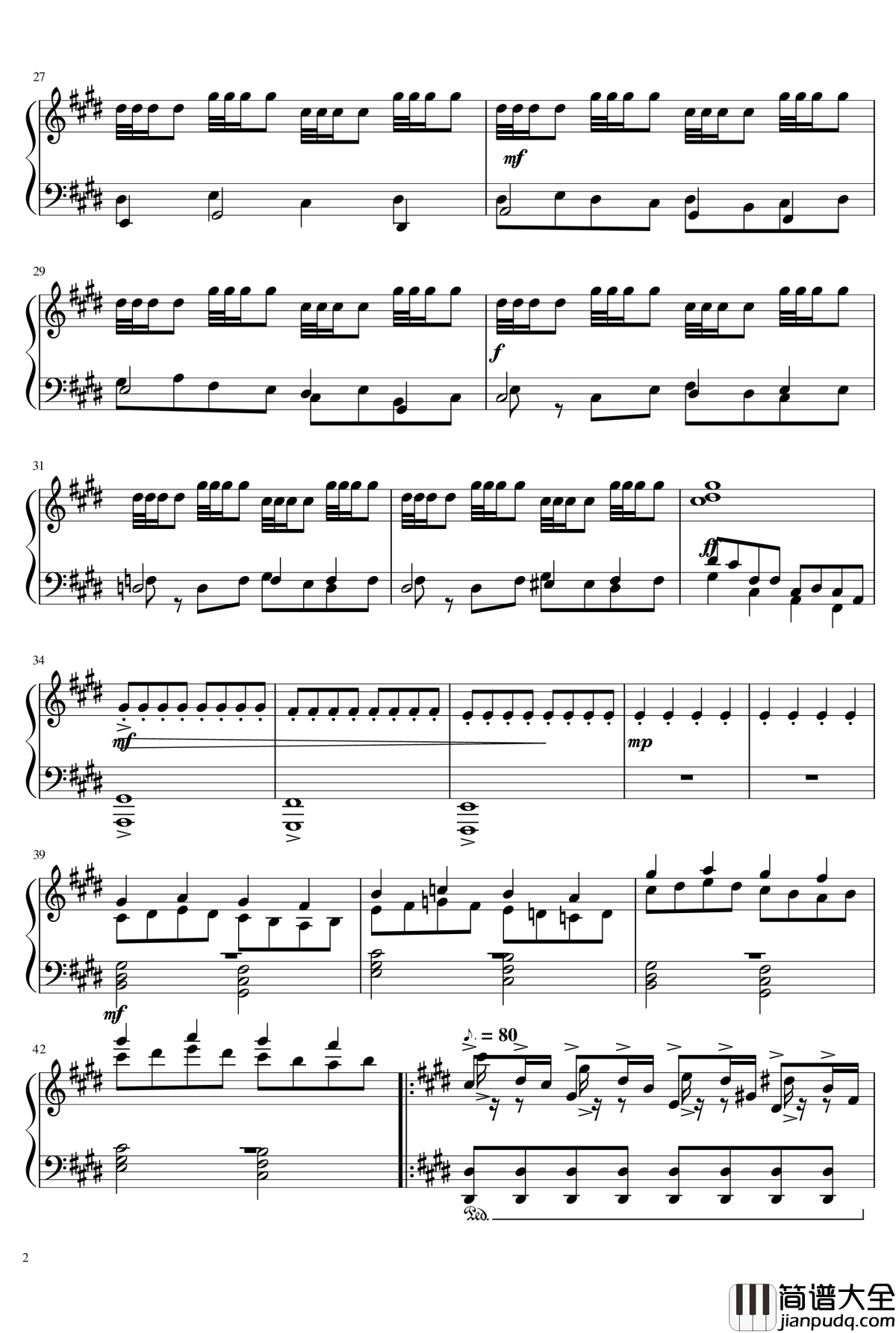 星空响曲钢琴谱_64927119