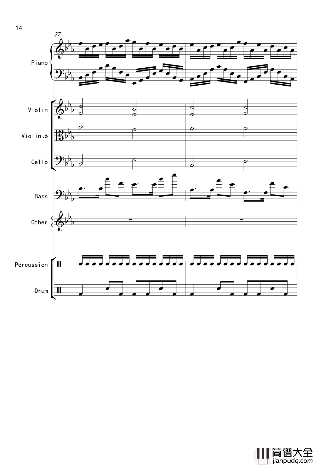 克罗地亚舞曲钢琴谱_Croatian_Rhapsody_马克西姆_Maksim·Mrvica