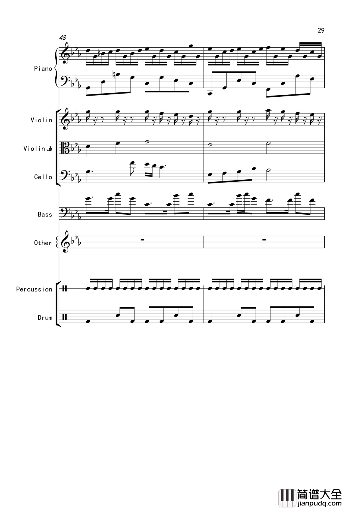 克罗地亚舞曲钢琴谱_Croatian_Rhapsody_马克西姆_Maksim·Mrvica