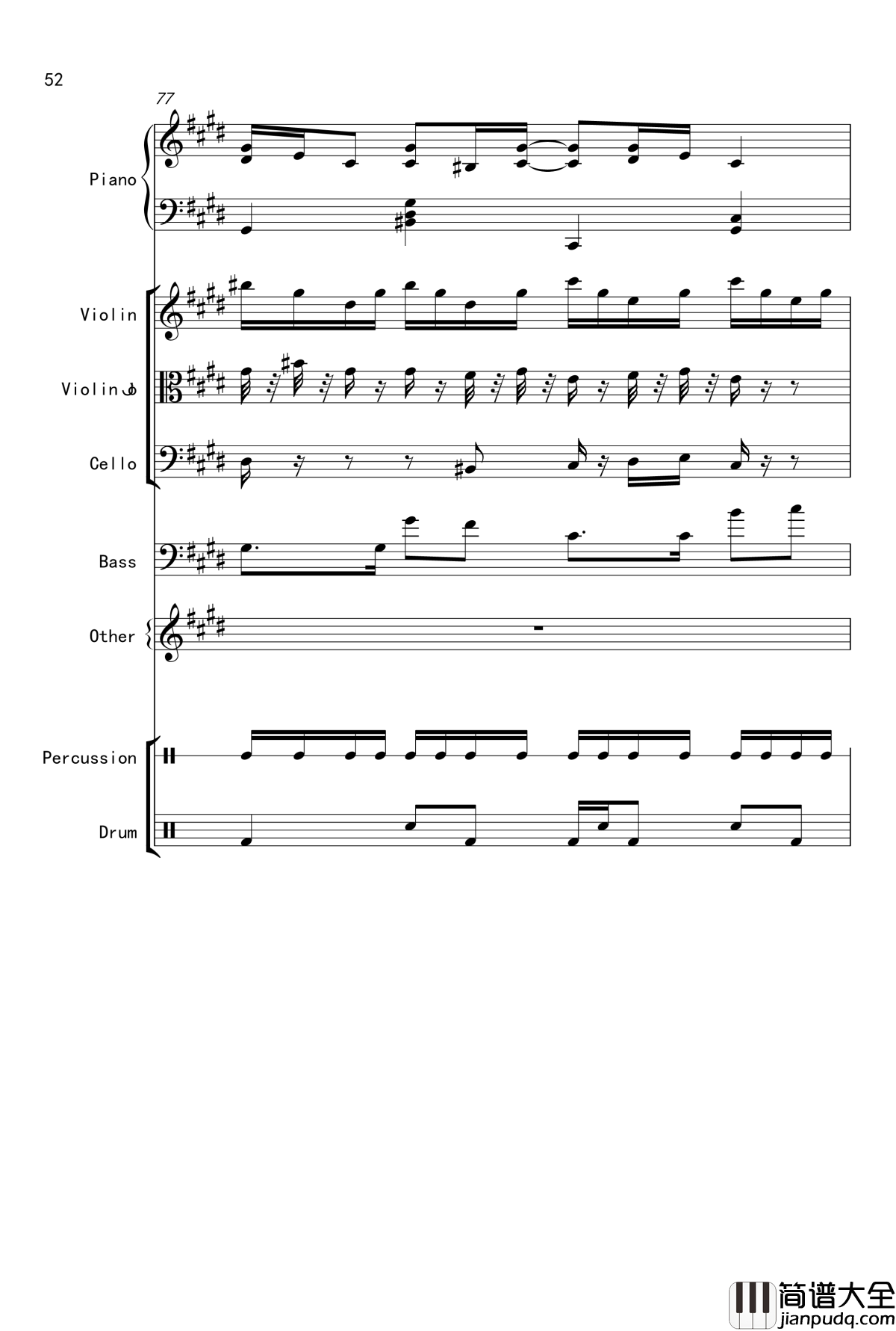 克罗地亚舞曲钢琴谱_Croatian_Rhapsody_马克西姆_Maksim·Mrvica