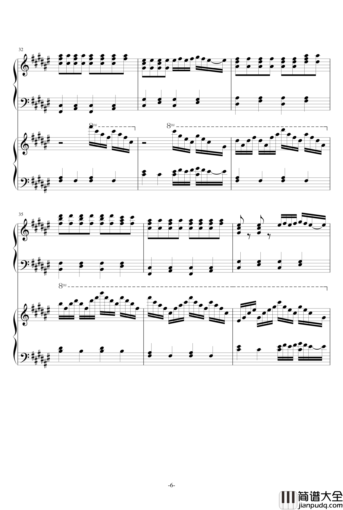 Fade钢琴谱_双钢琴版本_Alan_Walker