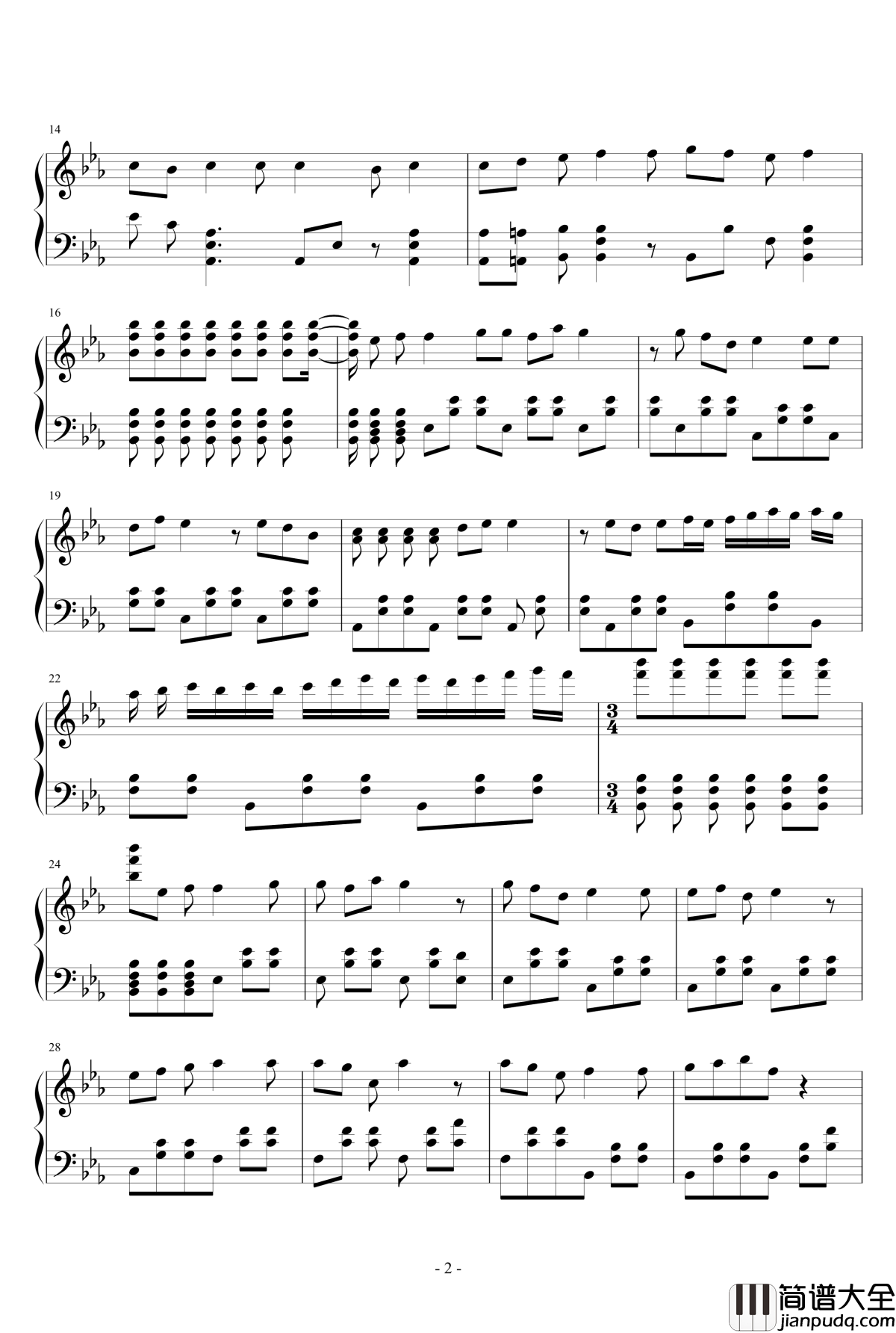 比目钢琴谱_陌易寒