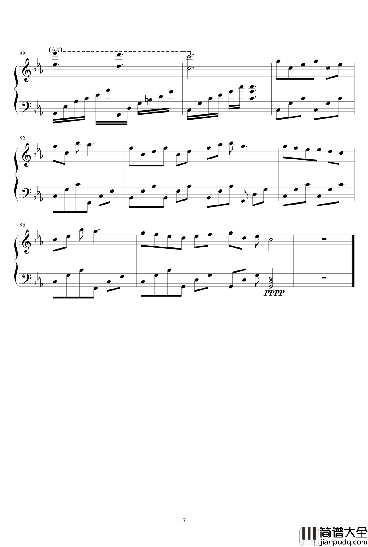 比目钢琴谱_陌易寒