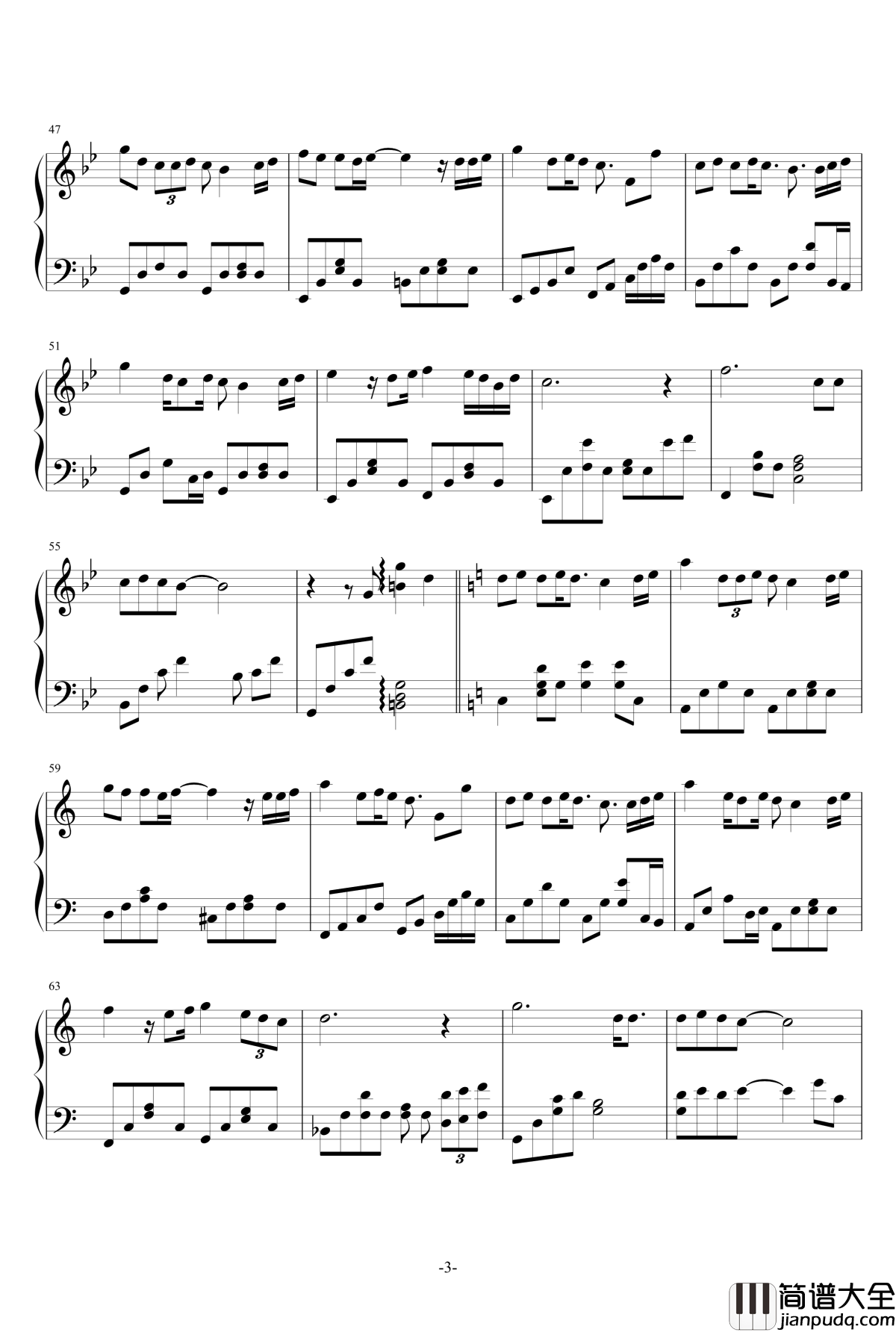 最后的风度钢琴谱_罗志祥