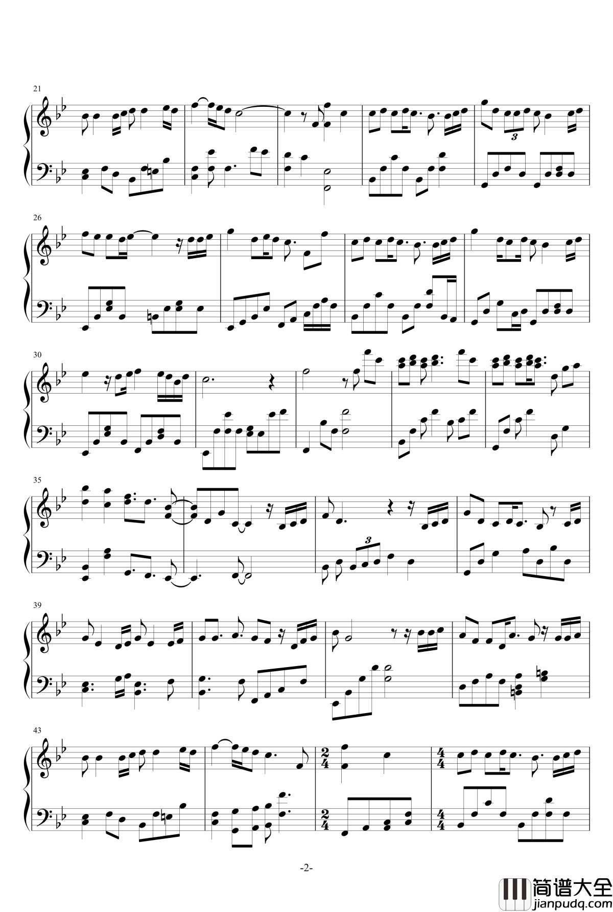 最后的风度钢琴谱_罗志祥