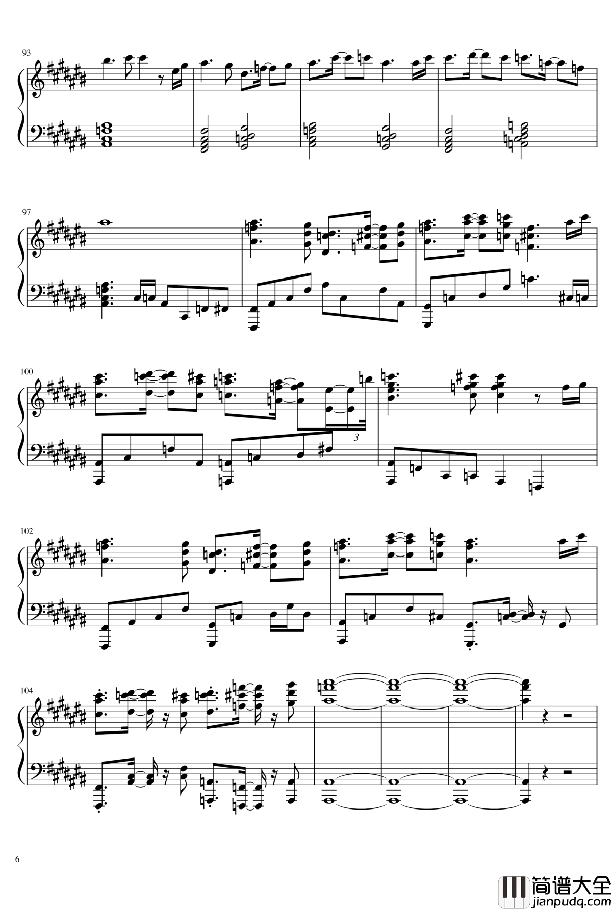 在春天的尽头钢琴谱_[东方星莲船]_东方project