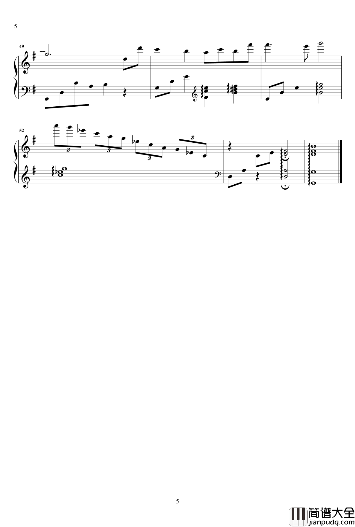 以后的以后钢琴谱_华丽独奏版_庄心妍