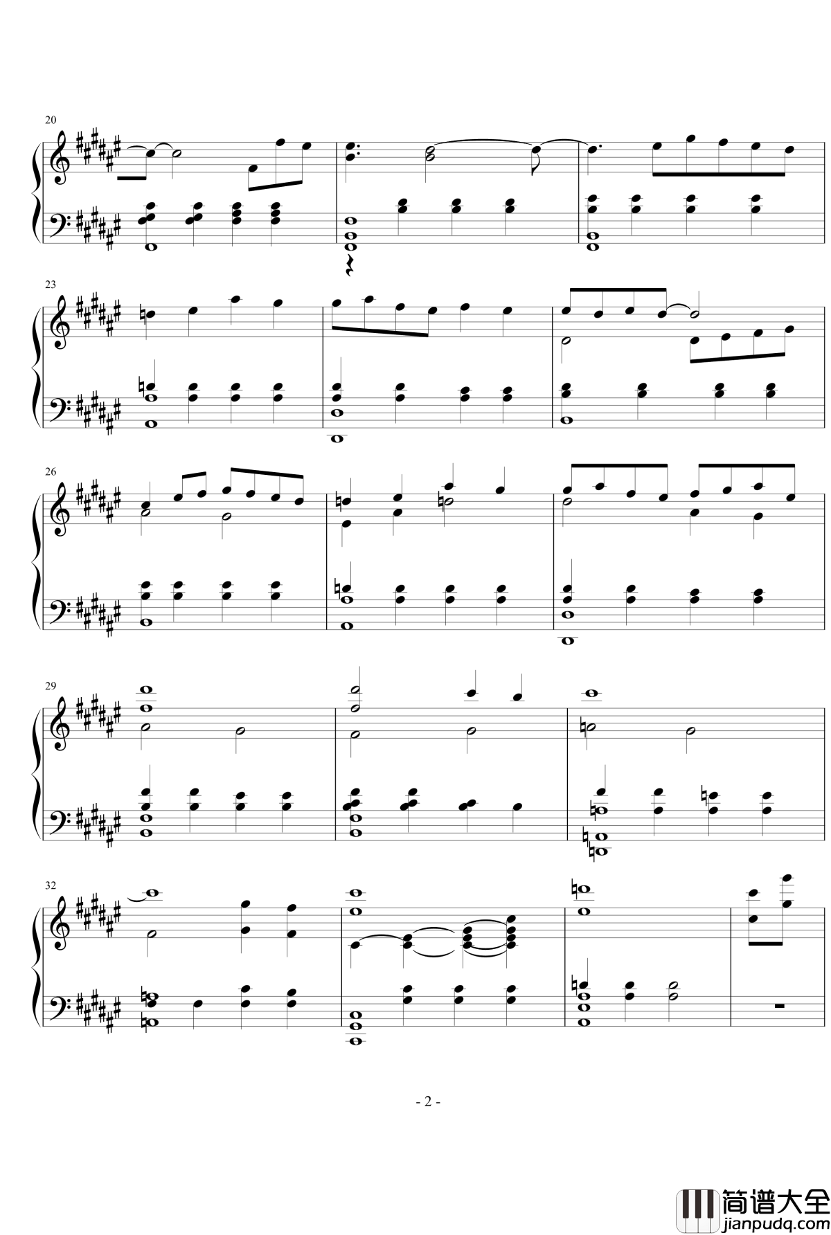 空に光る钢琴谱_Clannad