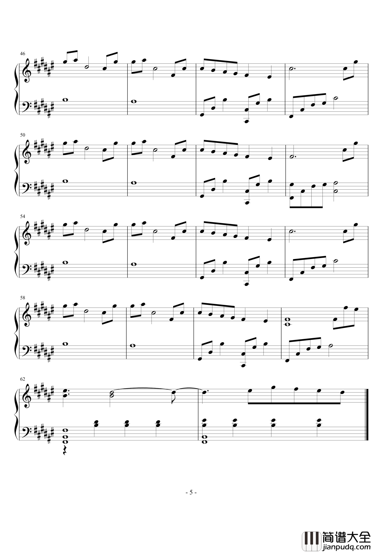 空に光る钢琴谱_Clannad