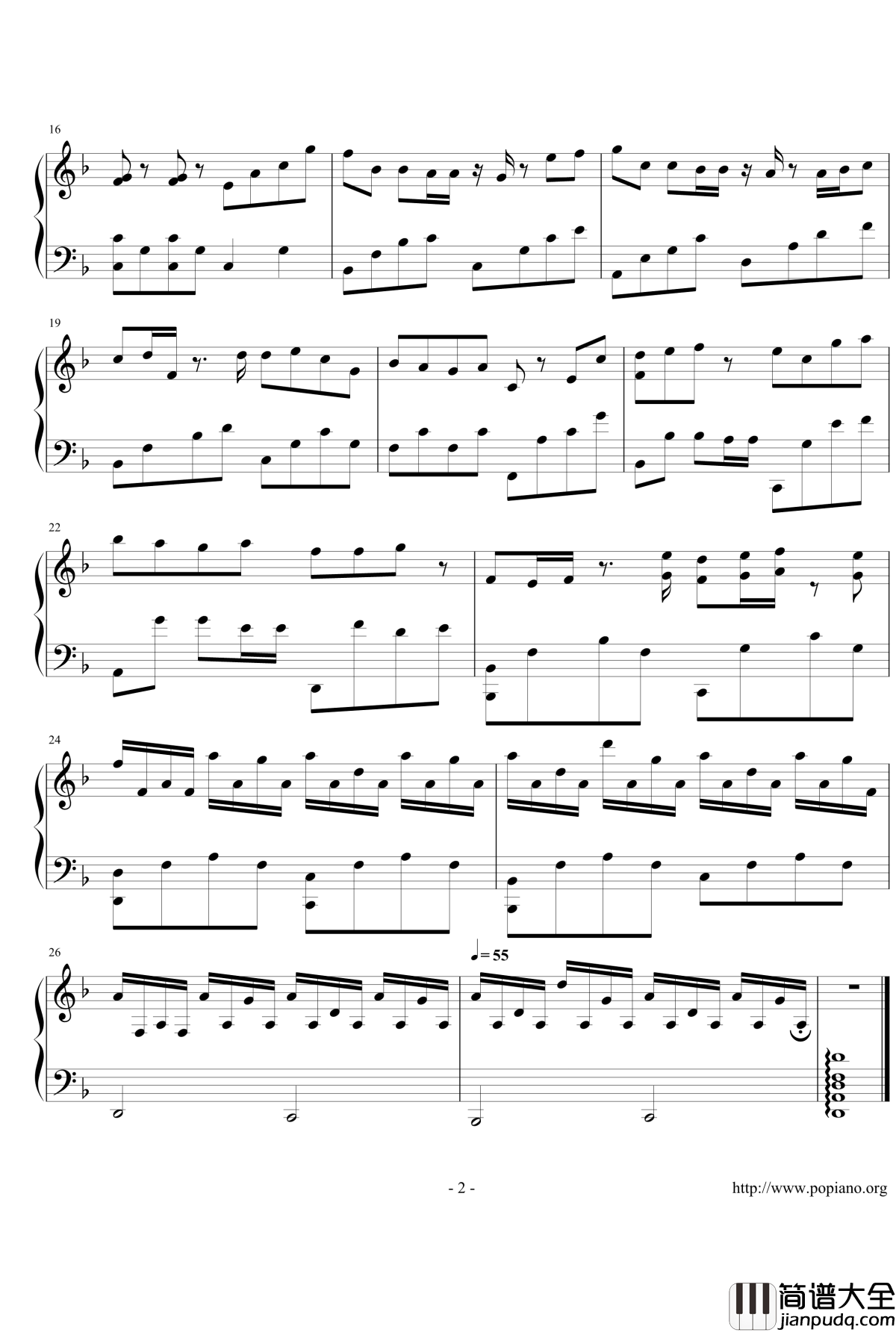 搁浅钢琴谱_周杰伦