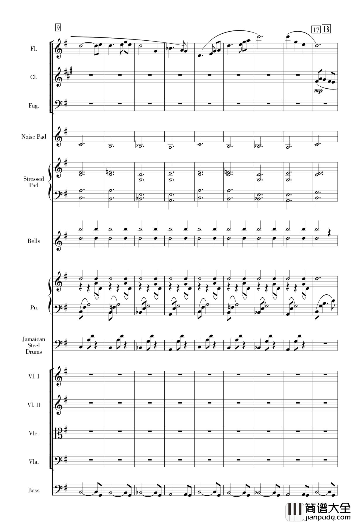 古风幻想管弦夜曲四首钢琴谱_o冰咖啡o