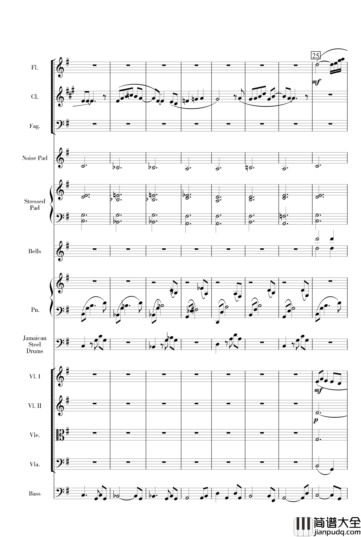 古风幻想管弦夜曲四首钢琴谱_o冰咖啡o