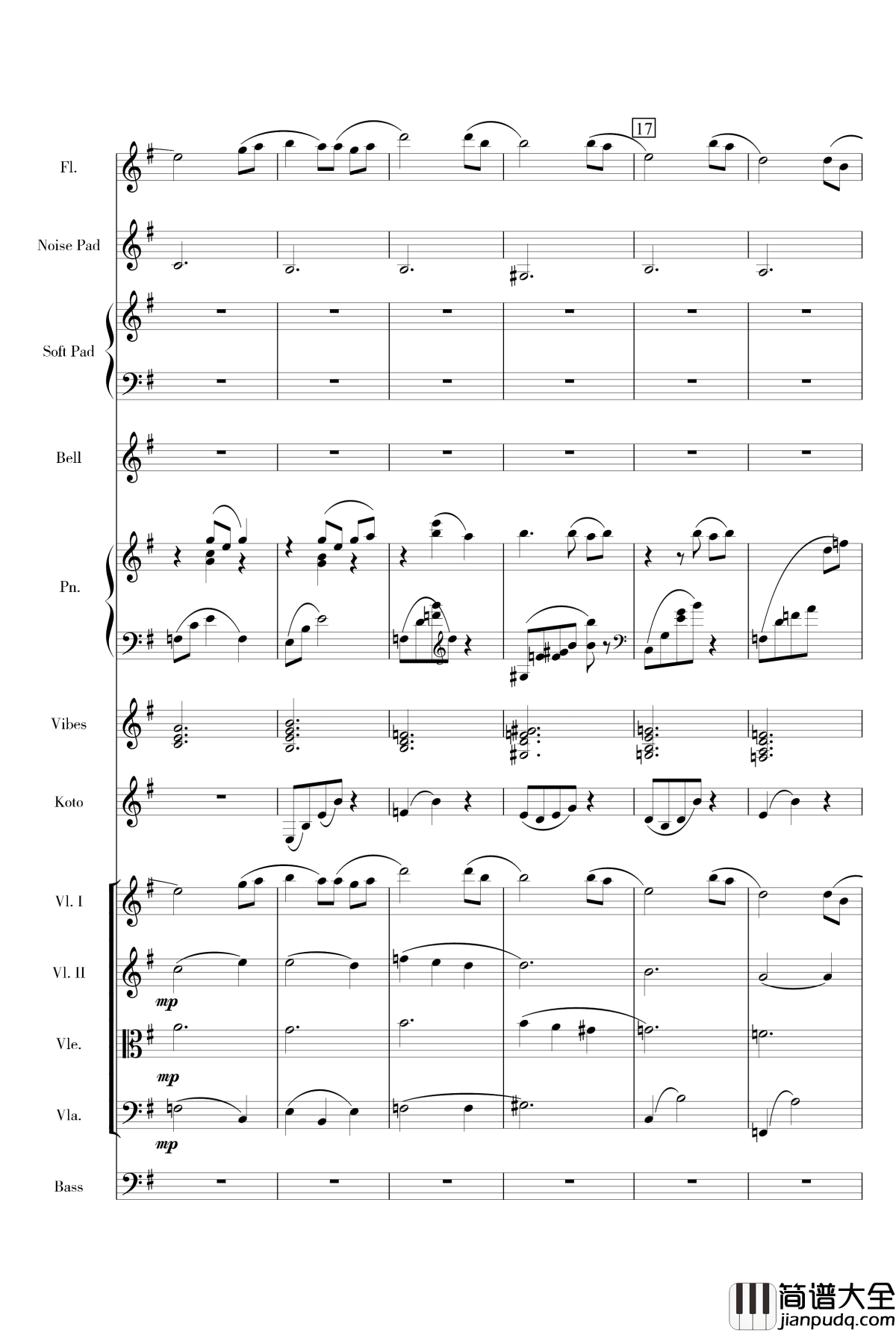 古风幻想管弦夜曲四首钢琴谱_o冰咖啡o