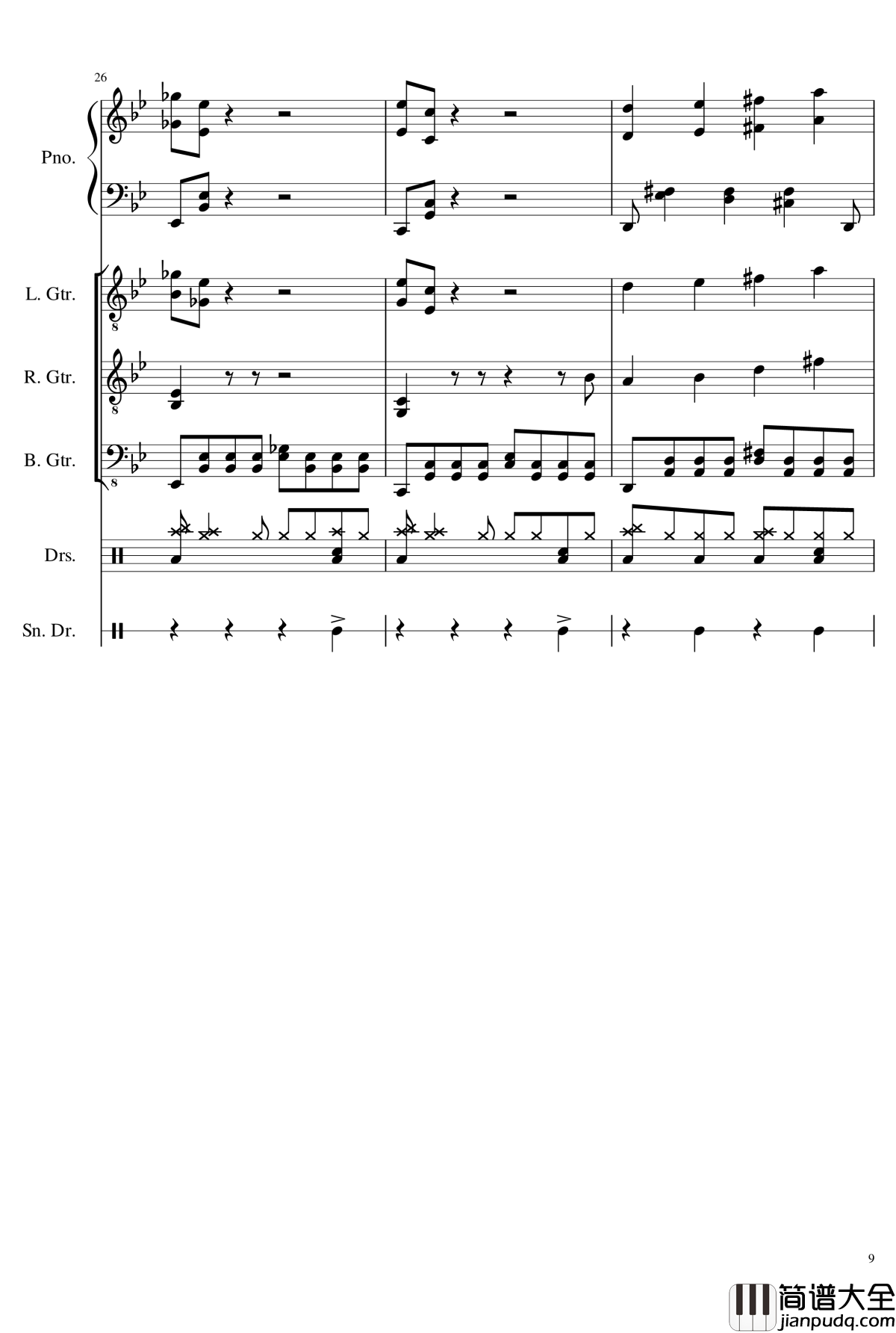 Nod_Nod钢琴谱_狂音§