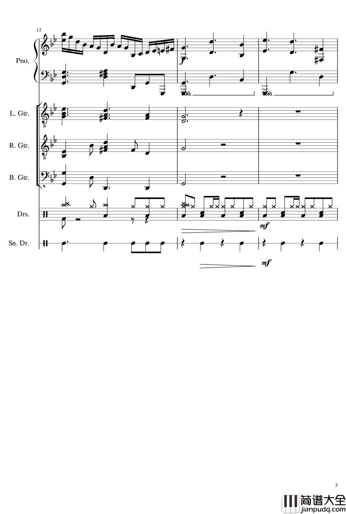 Nod_Nod钢琴谱_狂音§