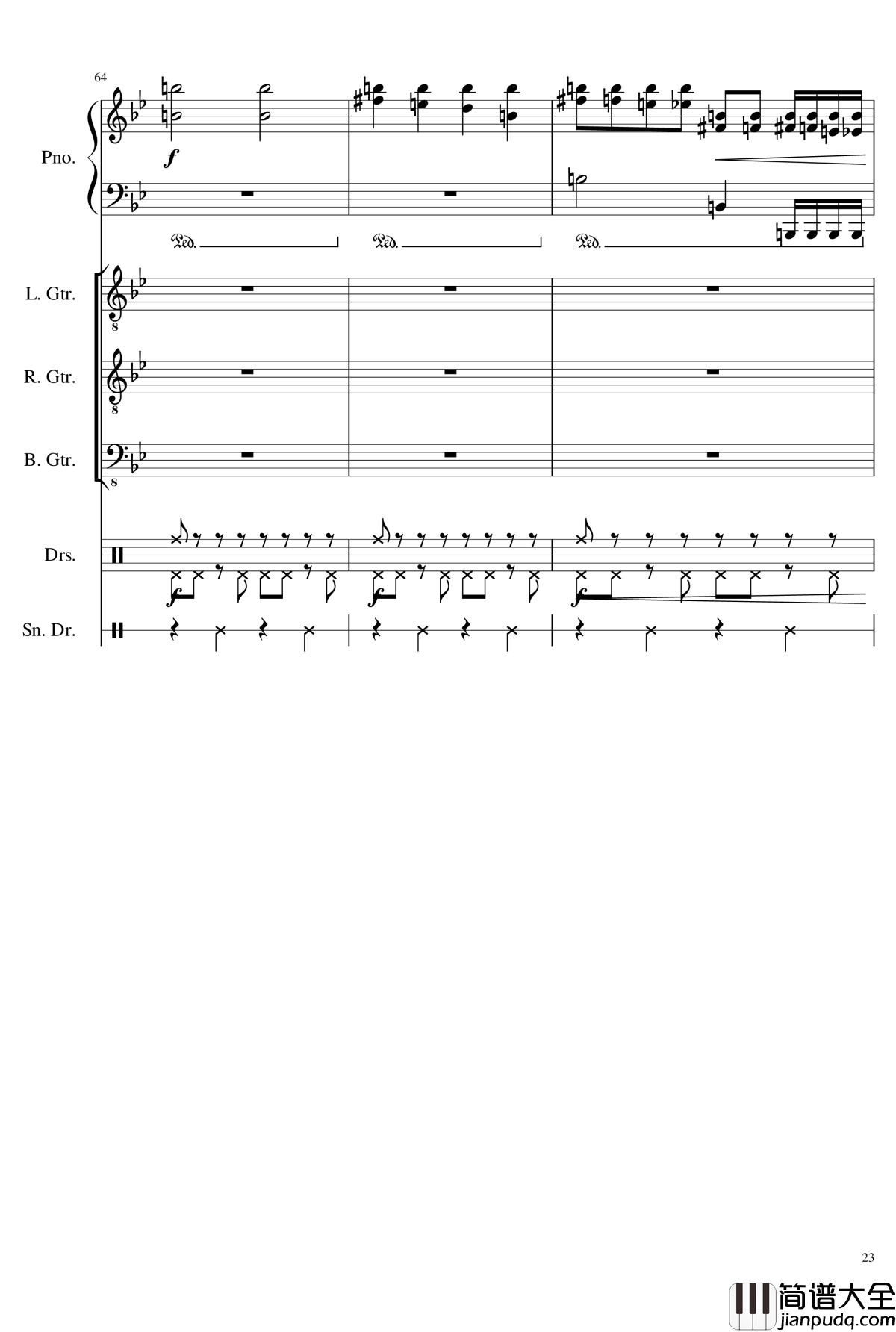 Nod_Nod钢琴谱_狂音§