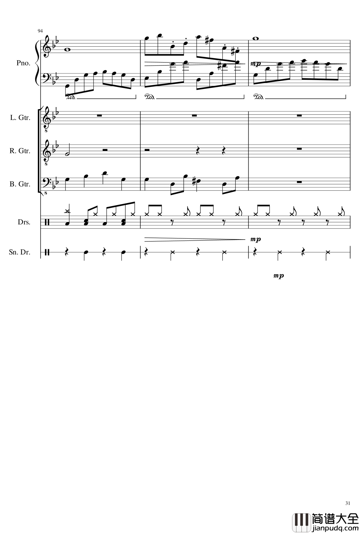 Nod_Nod钢琴谱_狂音§