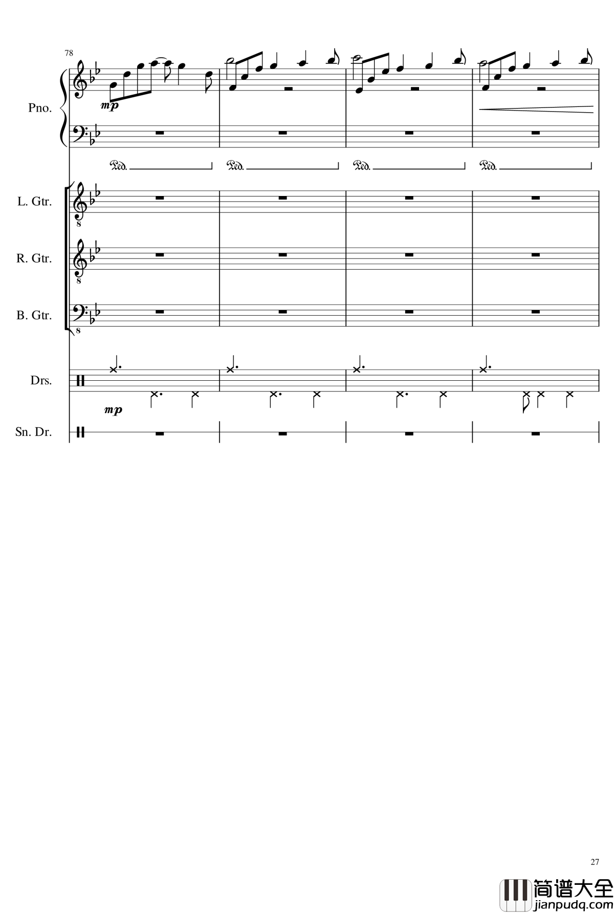 Nod_Nod钢琴谱_狂音§