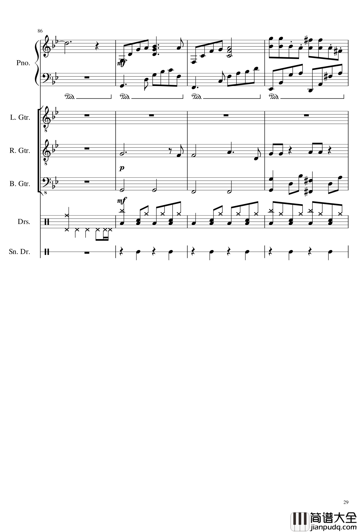 Nod_Nod钢琴谱_狂音§