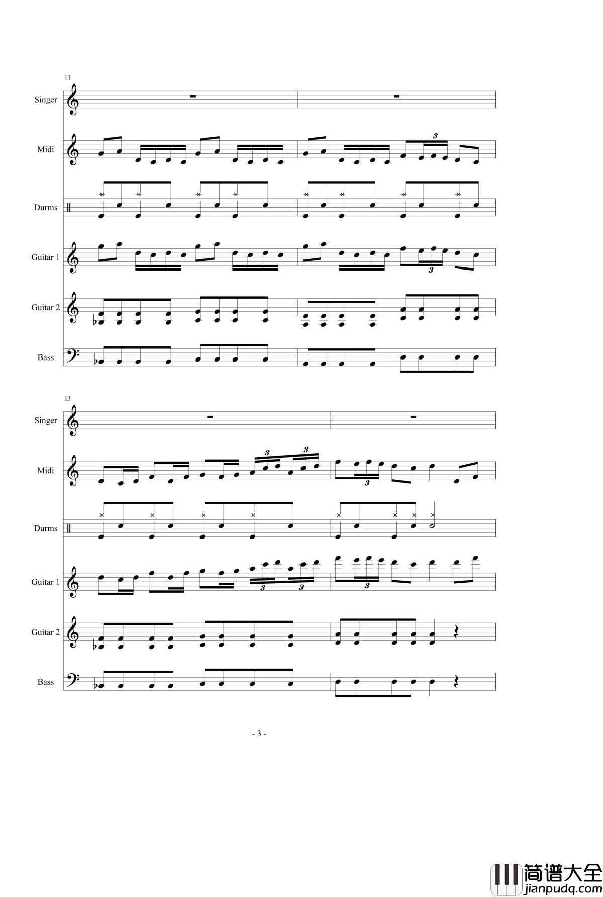 千本樱钢琴谱_总谱第二版_初音未来